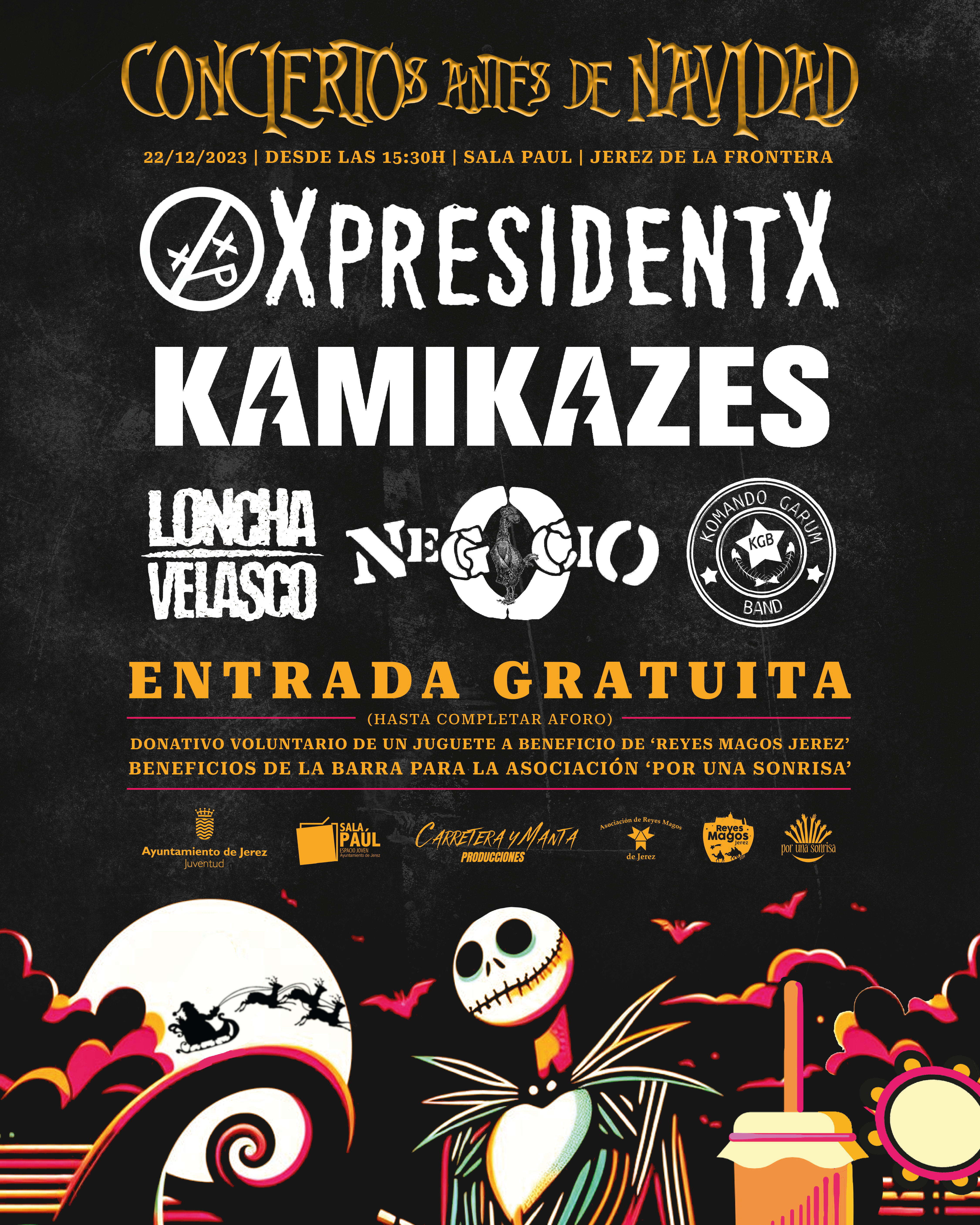 Cartel del evento 'Conciertos Antes de Navidad'.