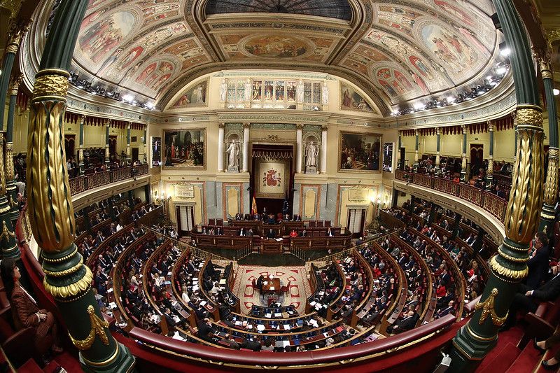 El Congreso de los Diputados, en la primera jornada de la sesión de investidura de la XIV Legislatura. FOTO: MONCLOA