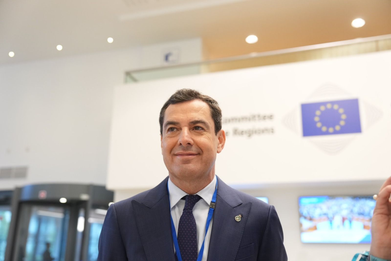 Juanma Moreno en Bruselas esta semana.