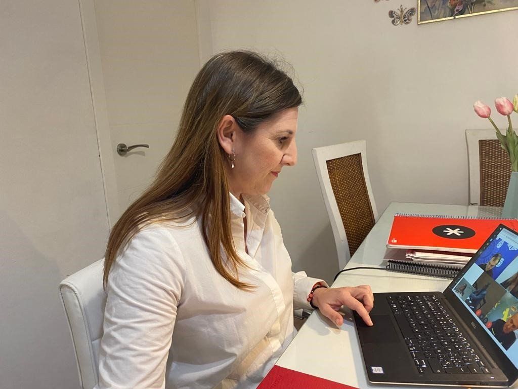 La presidenta de la Diputación de Cádiz, Irene García, en la comisión de coordinación.