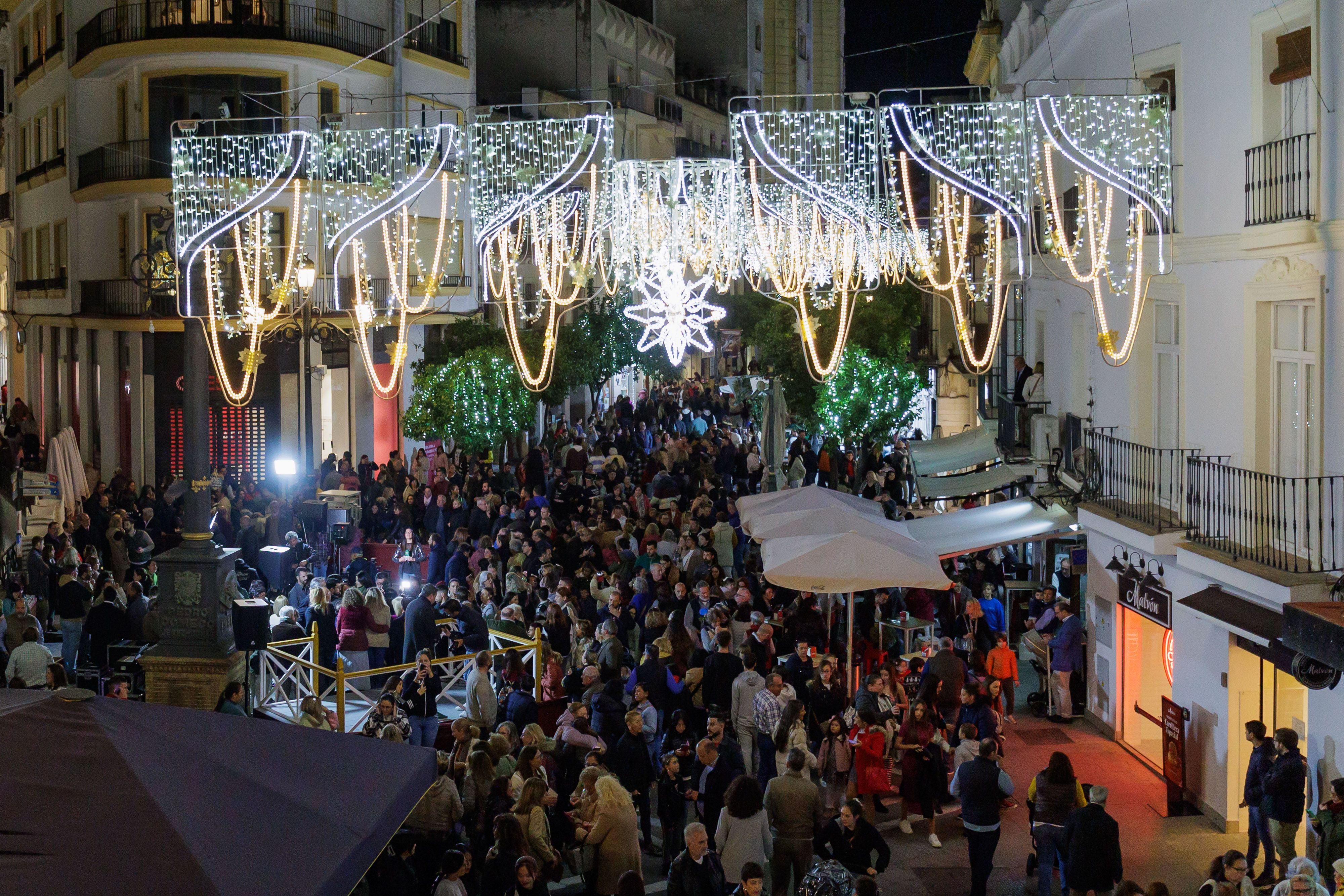 El alumbrado navideño de Jerez en uno de estos años.