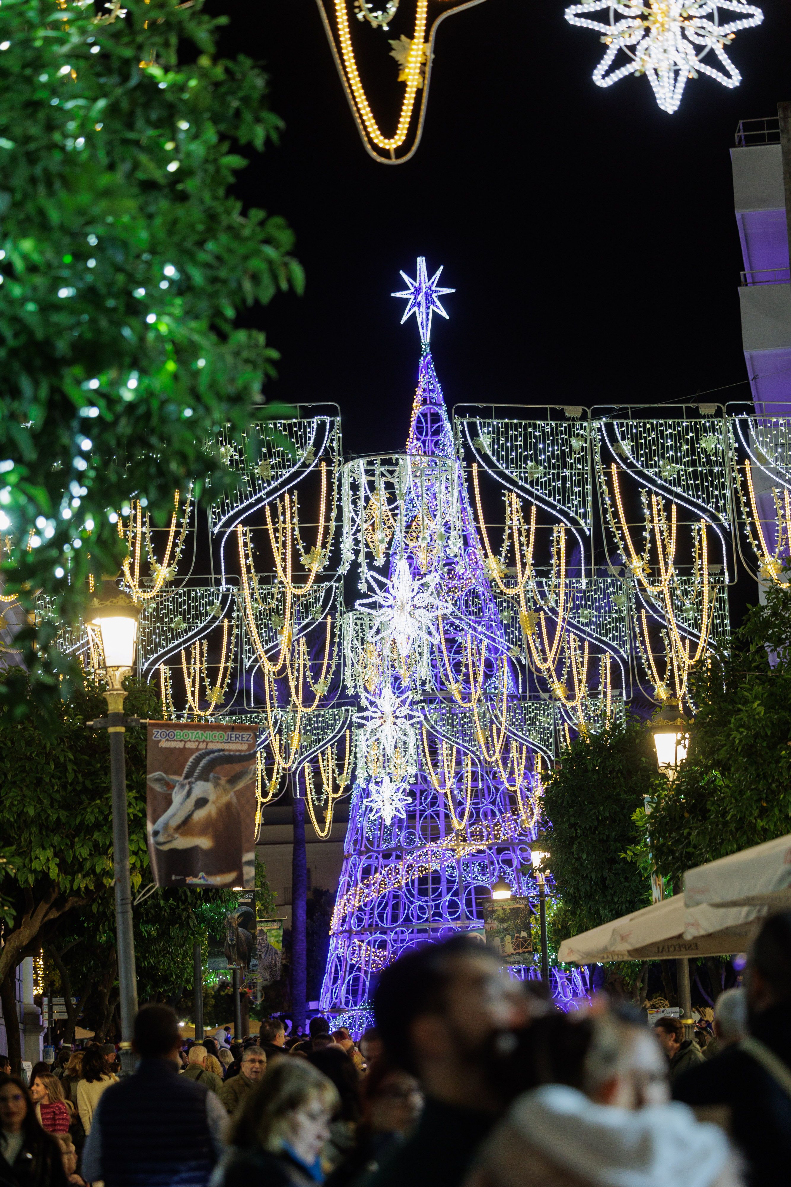 Encendido del alumbrado de Navidad en Jerez.