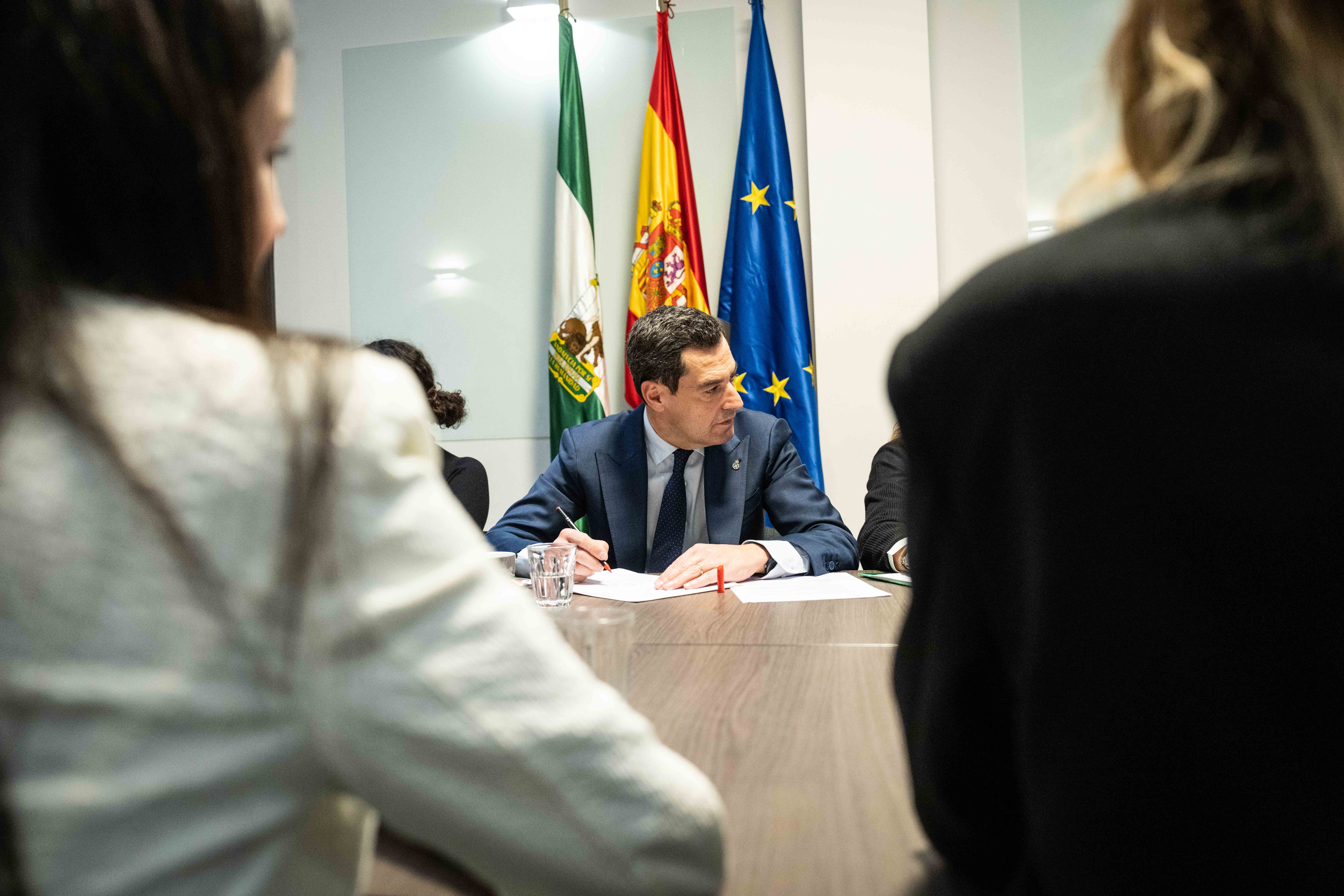 Moreno, líder del PP andaluz y uno de los presidentes autónomicos, en Bruselas esta semana.