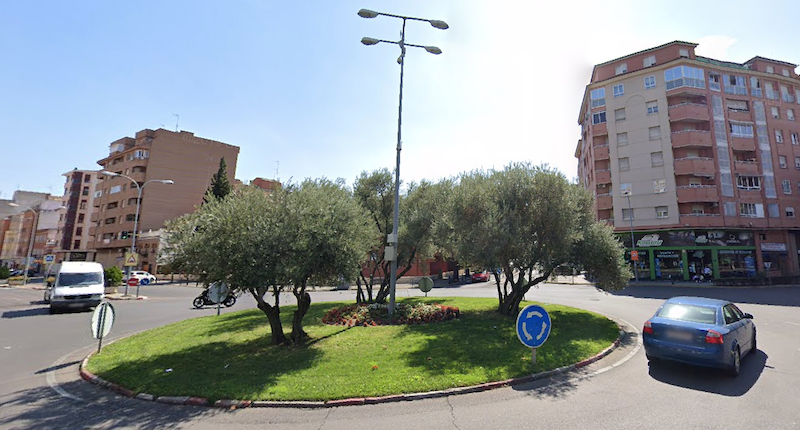 La plaza de los Tres Olivos de Talavera de la Reina, en una imagen de Google Maps. 