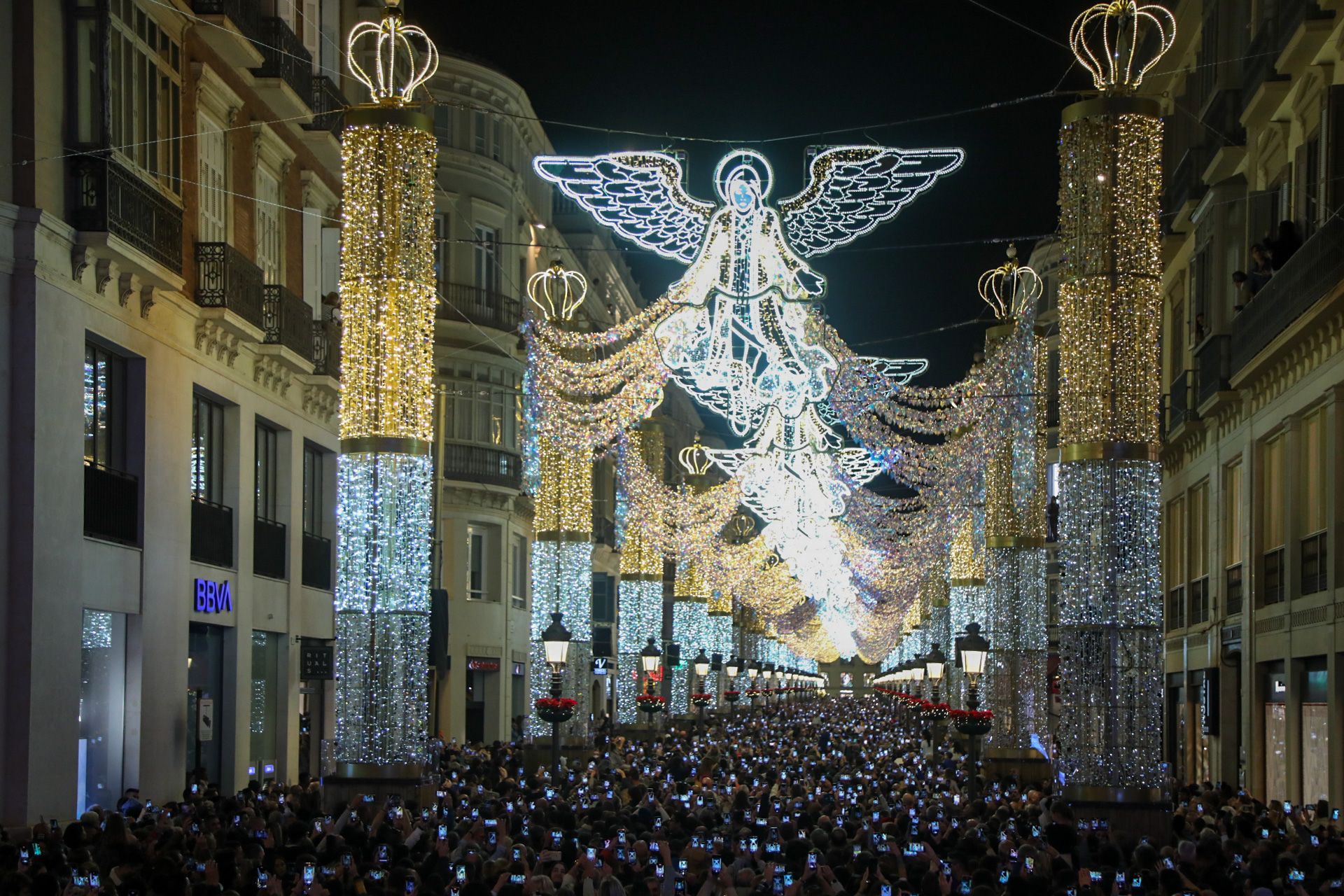 El alumbrado de Navidad en Málaga.