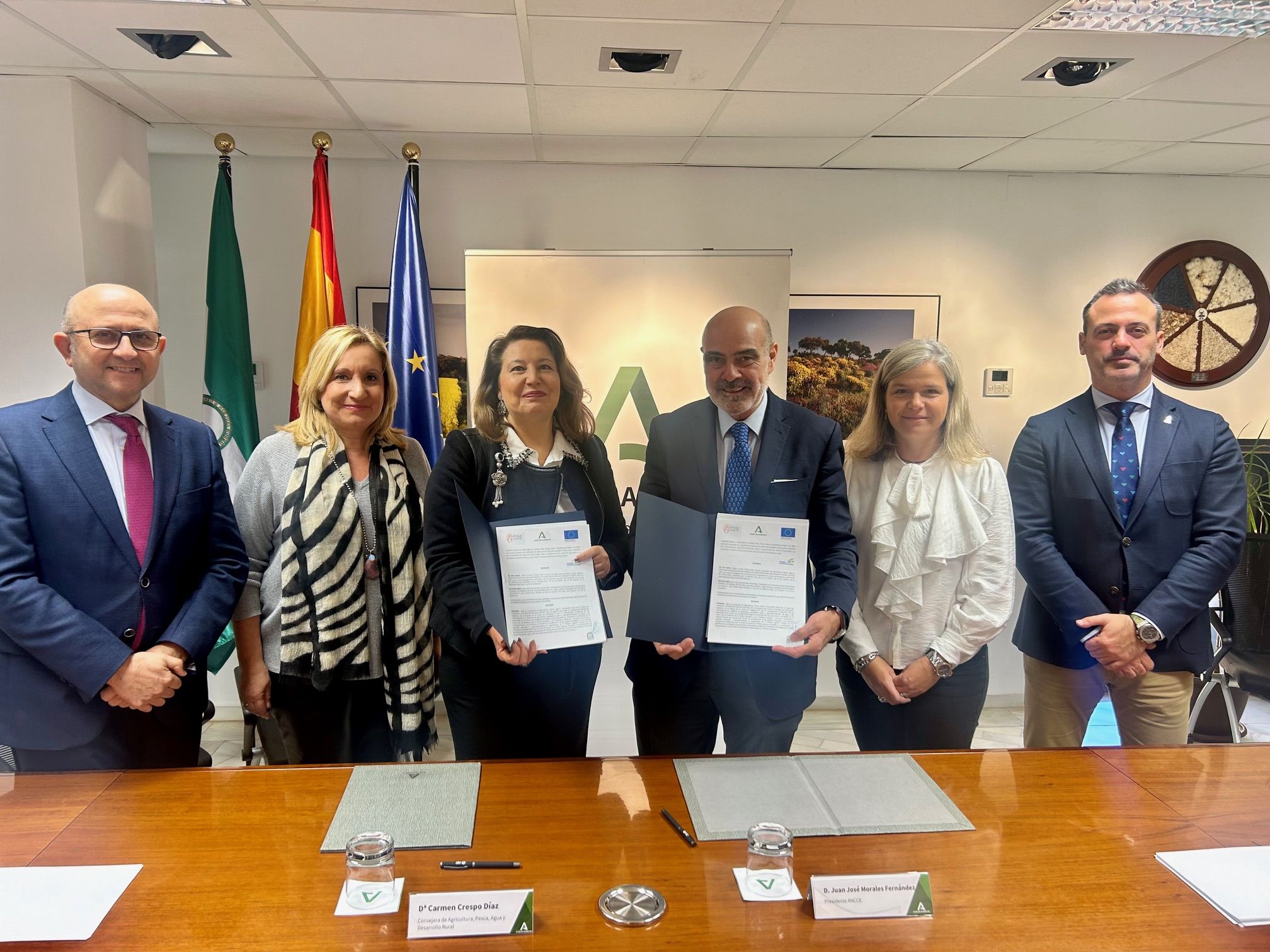 300.000 euros para los criadores de caballos de Pura Raza Española. Firma del convenio de la Junta con la Ancce.