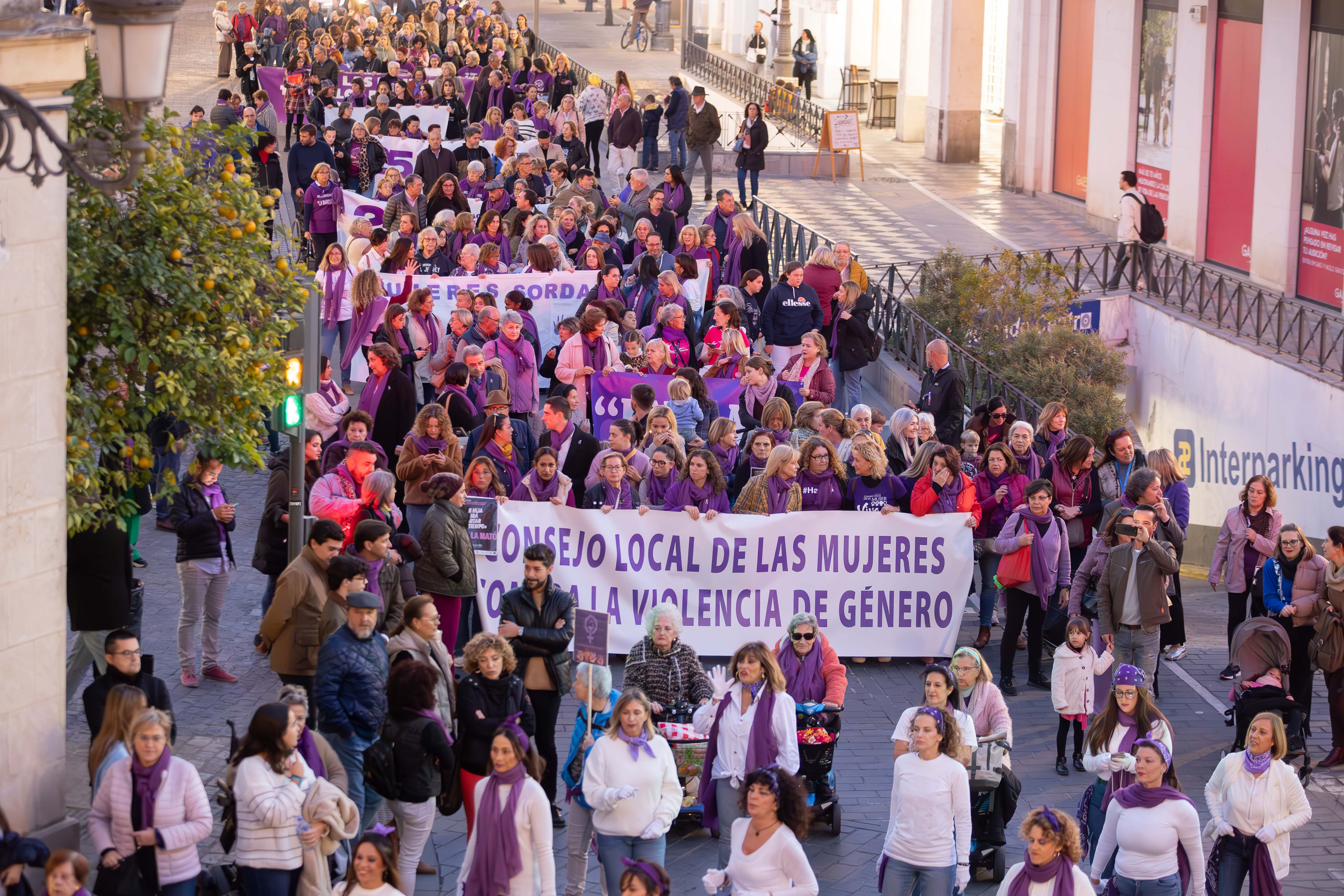 Manifestación por el 25N en Jerez.