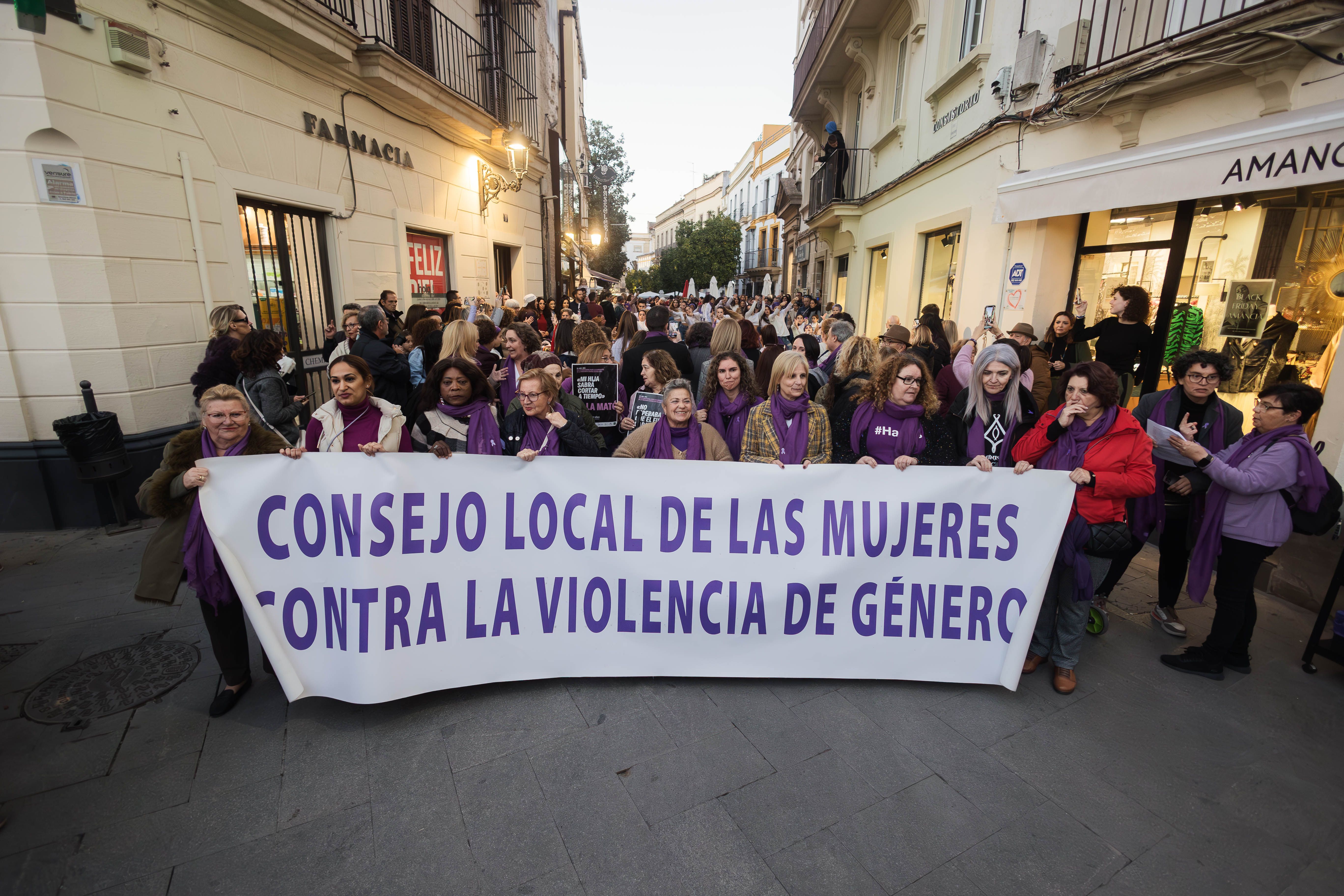 Las imágenes de Jerez saliendo a la calle por el 25N
