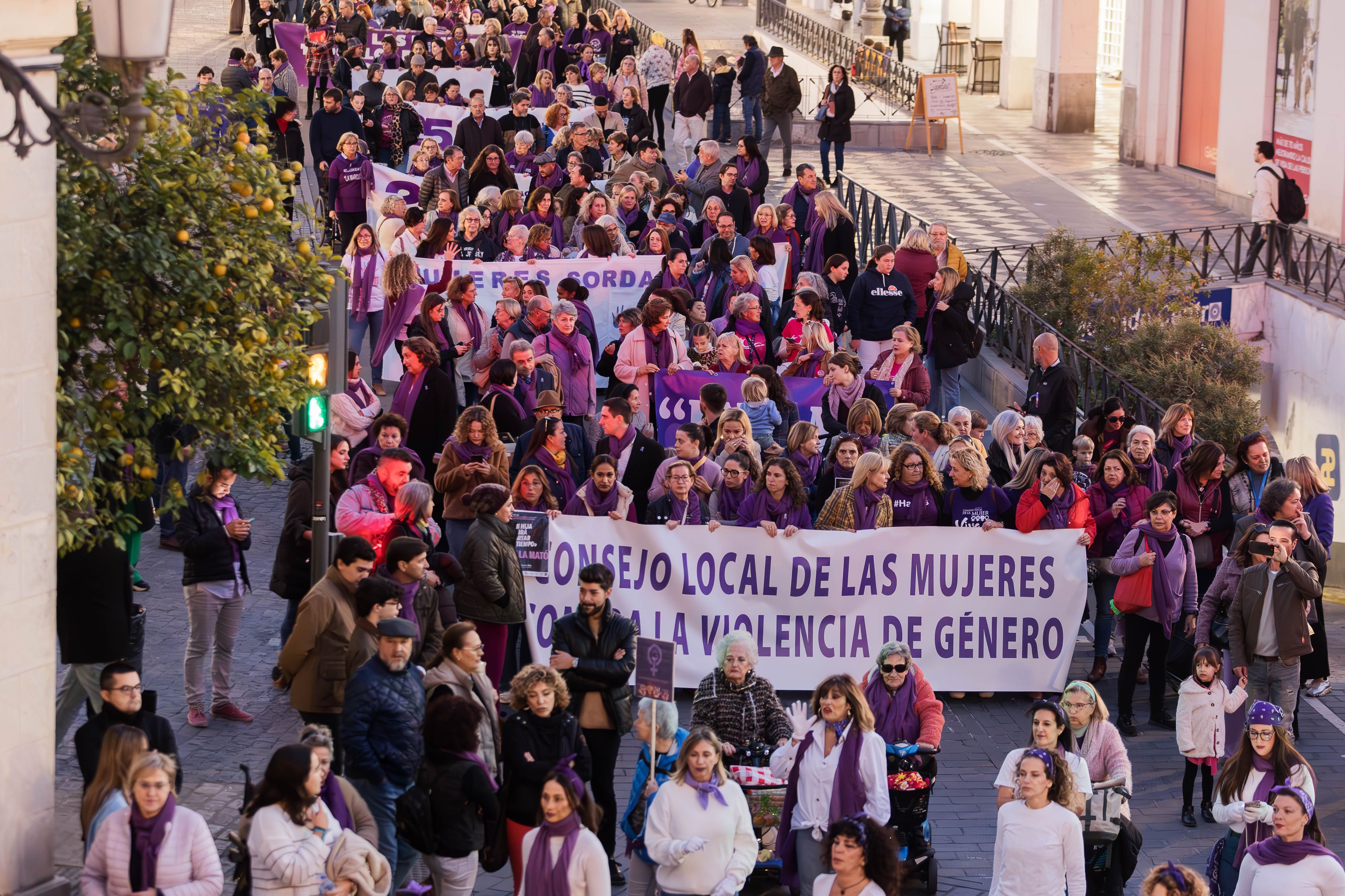 Las imágenes de Jerez saliendo a la calle por el 25N