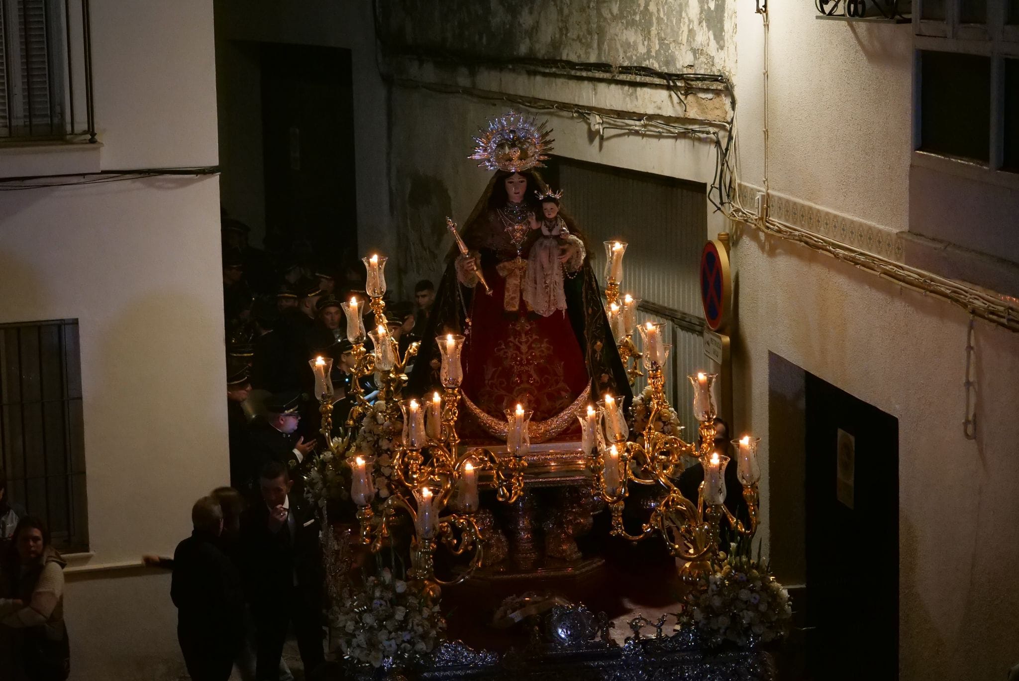 La procesión de Virgen de Guía en Chiclana.