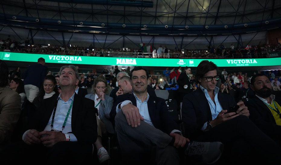 Moreno, durante las finales de la Copa Davis de tenis celebradas en Málaga este fin de semana.