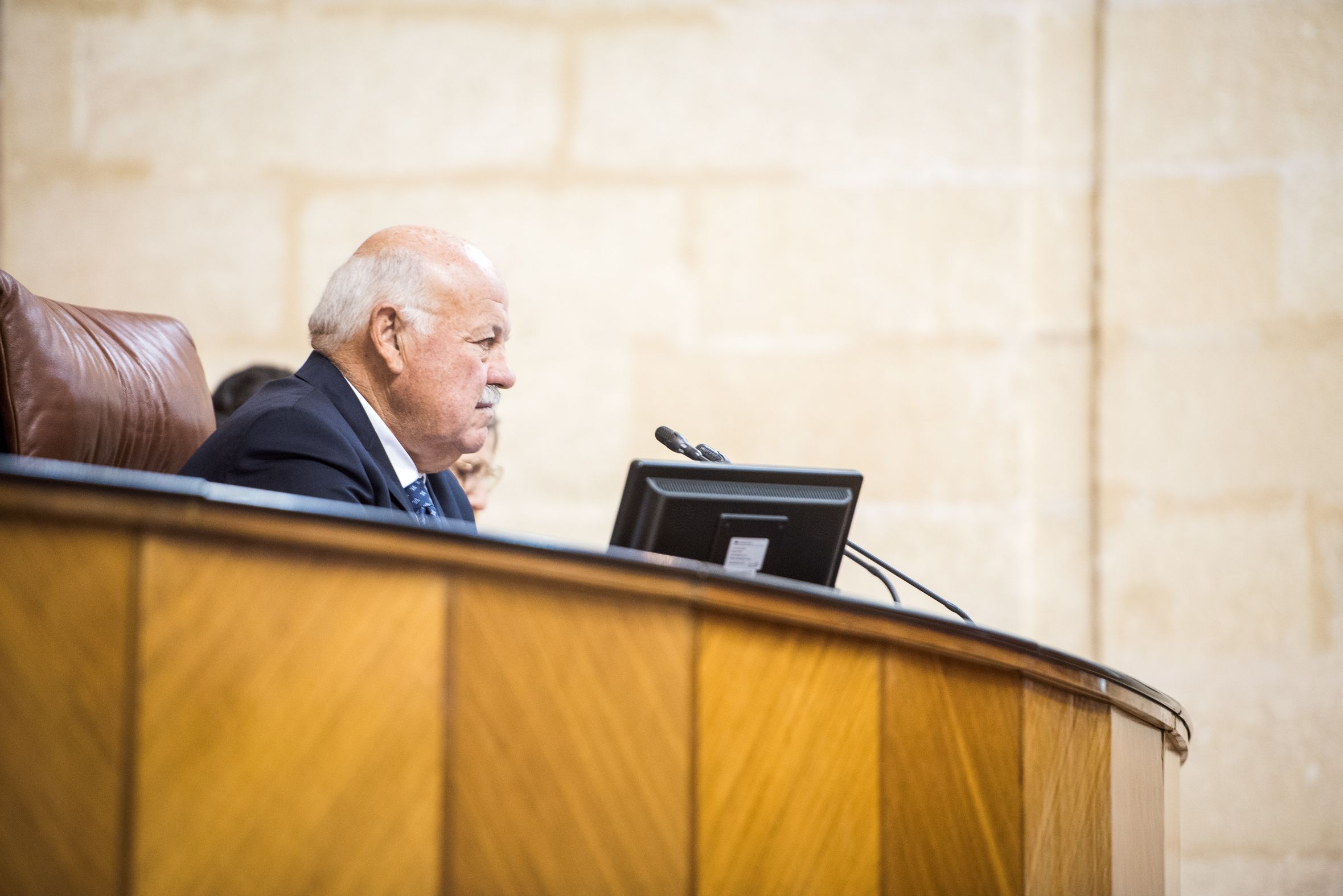 Jesús Aguirre en el Parlamento de Andalucía.