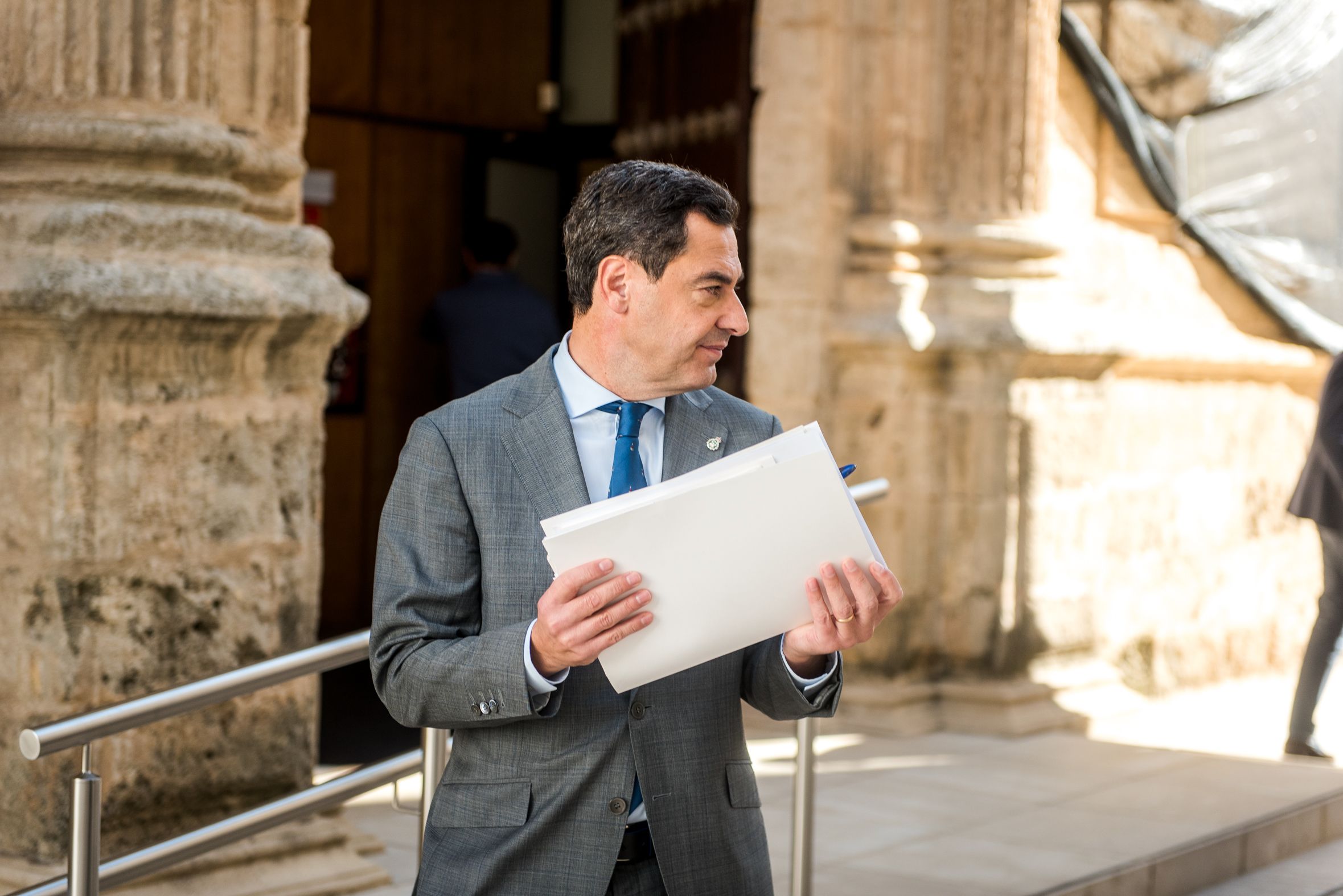 Juanma Moreno, en una imagen reciente en el Parlamento de Andalucía.