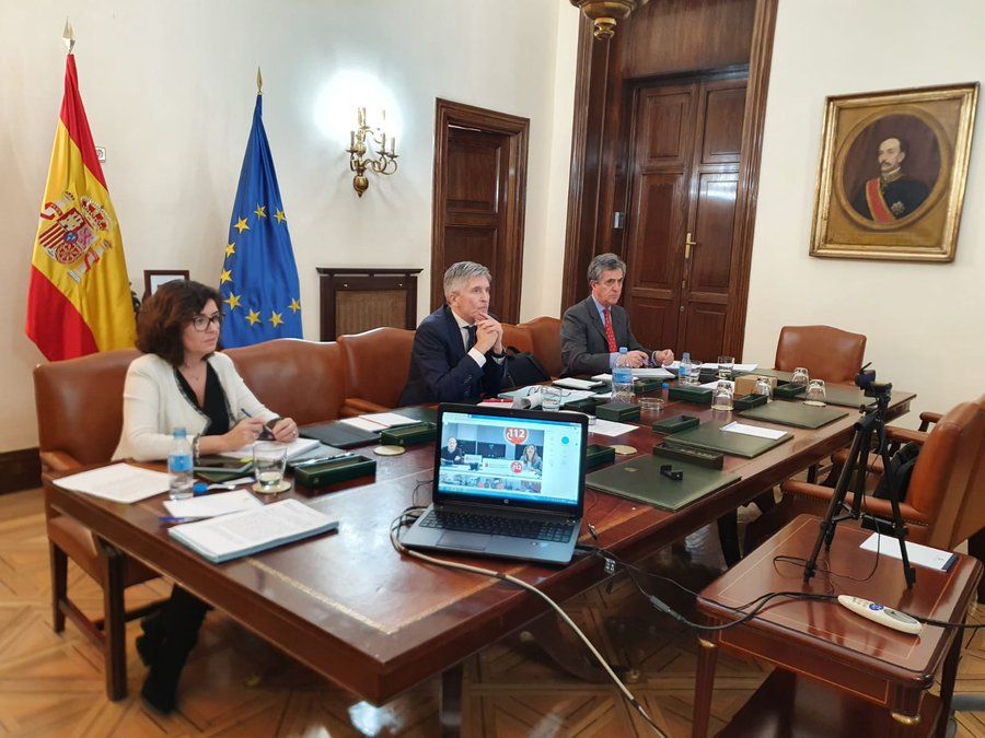 Grande-Marlaska, esta semana, en la reunión del Comité Estatal de Coordinación de Protección Civil.