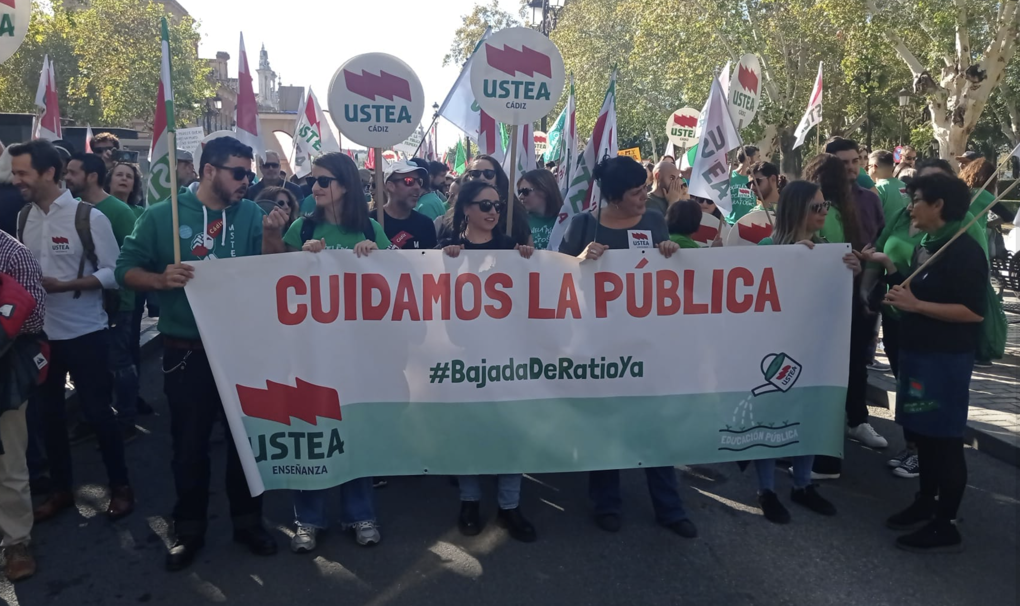 Una protesta de Ustea Cádiz en una imagen reciente. 
