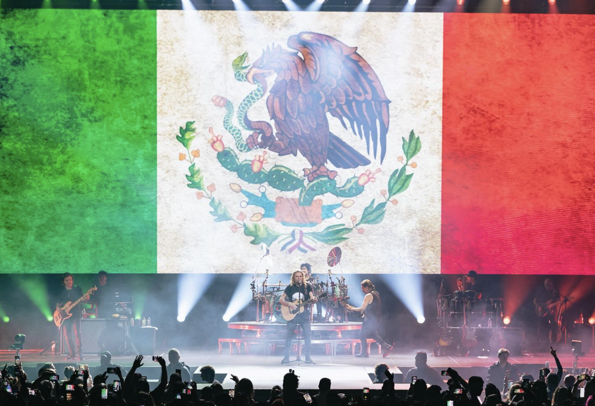 Un concierto reciente de Maná, en una imagen de redes sociales de la banda mexicana.