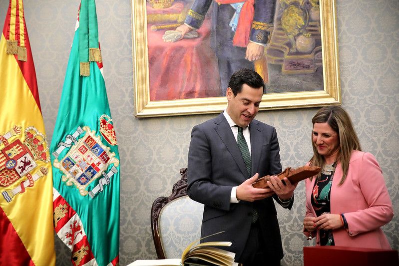 Moreno Bonilla y García, en una visita institucional del presidente de la Junta a Diputación.