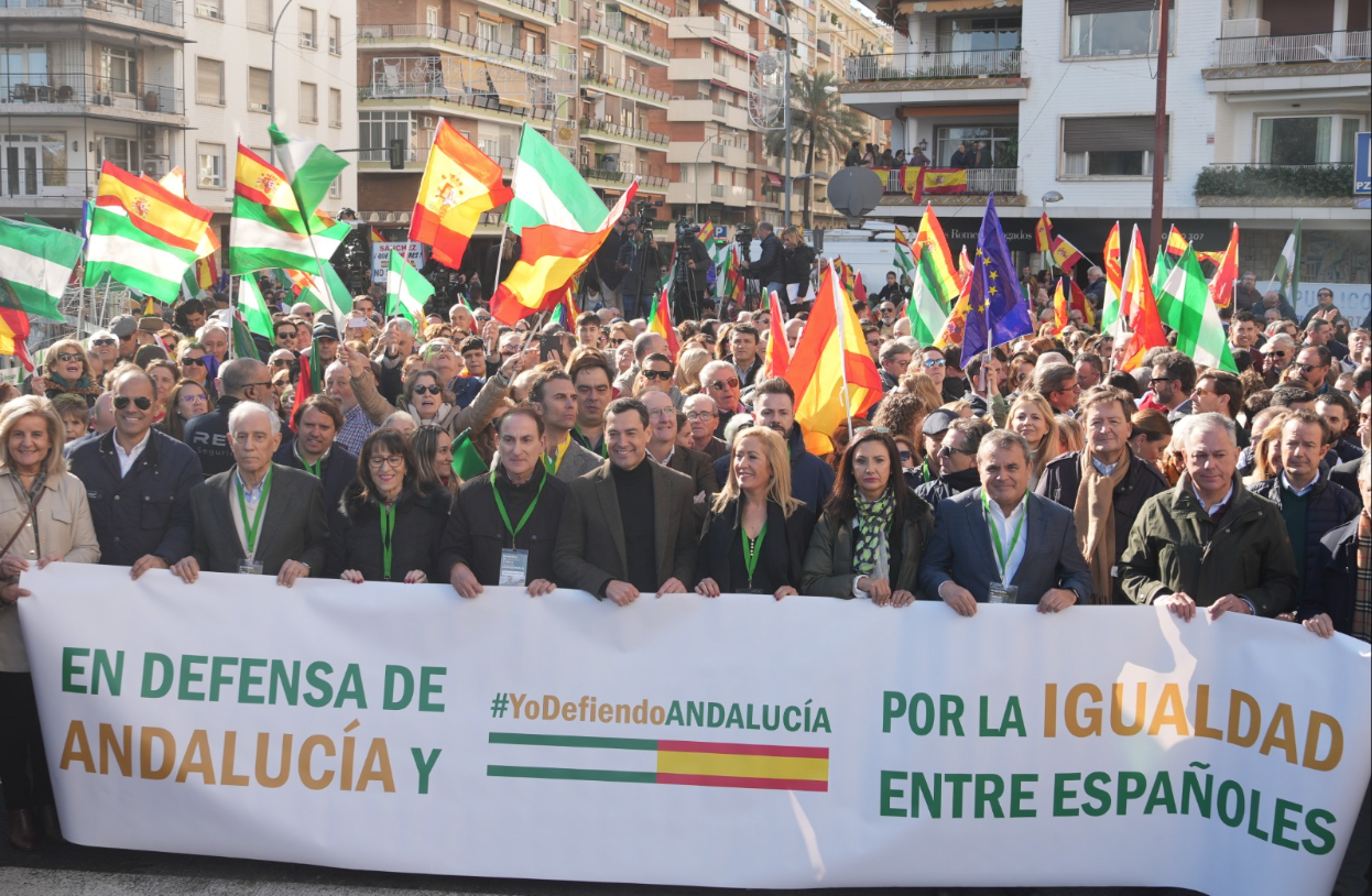 Manifestación con el lema 'Yo defiendo Andalucía' que ha tenido lugar en Sevilla.