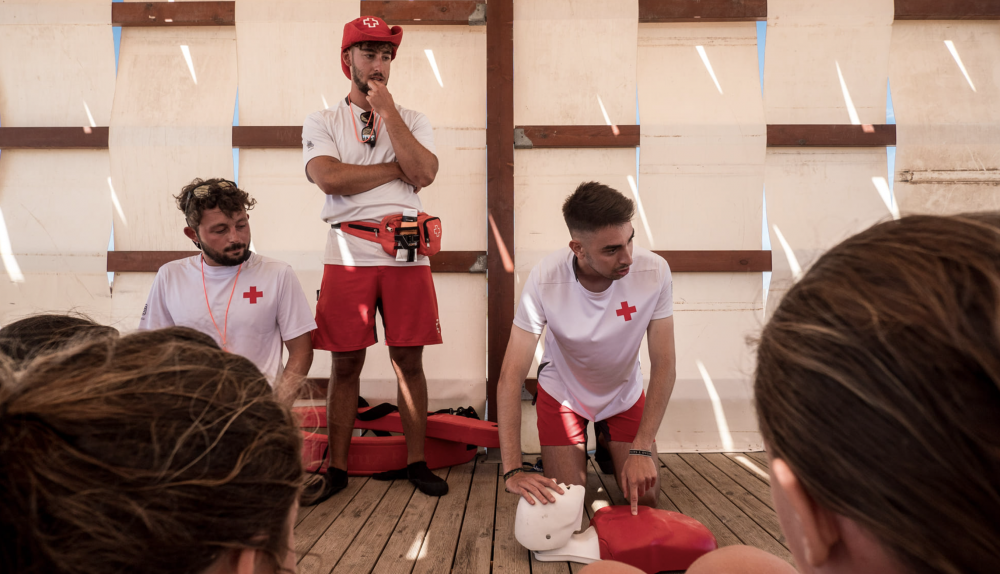 Formación de socorristas en primeros auxilios en San Fernando, en una imagen de archivo.