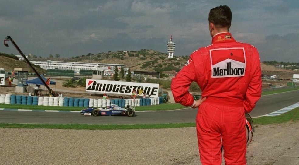 Michael Schumacher, piloto de Fórmula 1, en el Circuito de Jerez.