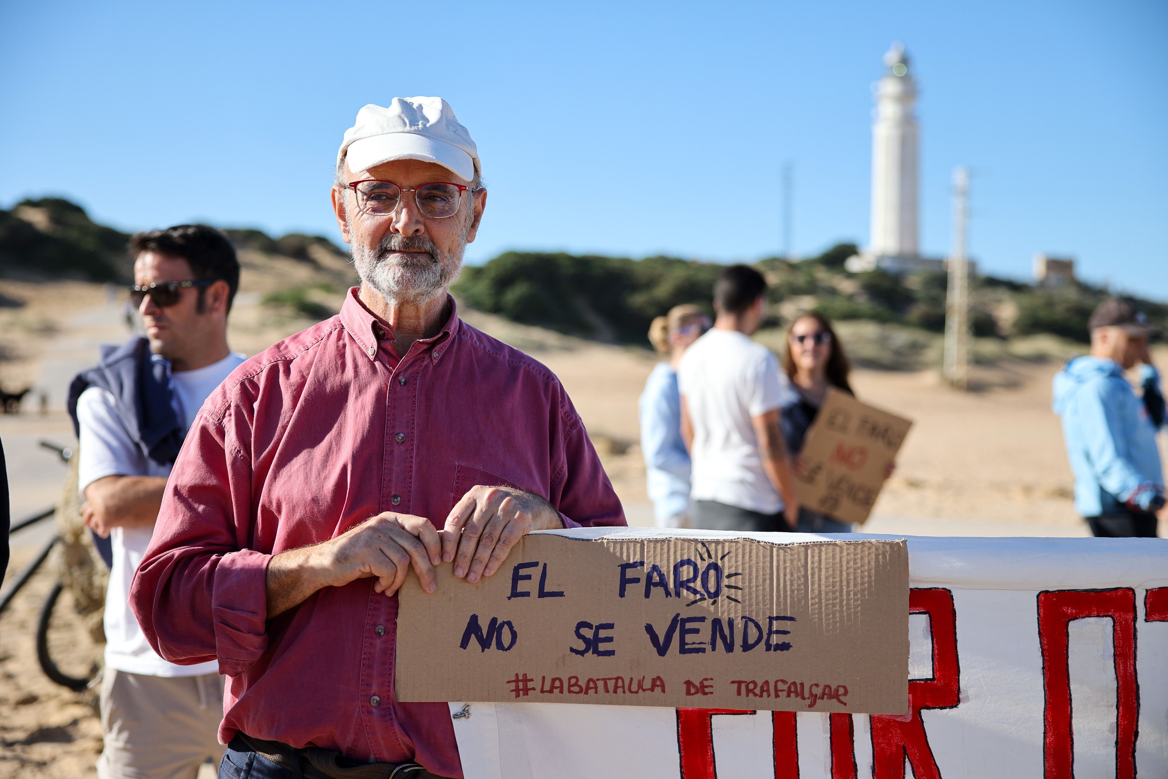 Concentración en contra de la privatización del Faro de Trafalgar