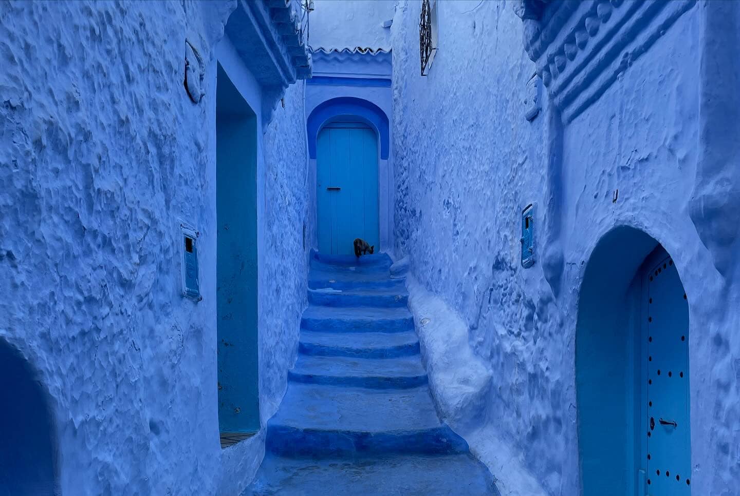 Chauen, la ciudad situada en las montañas del Rif, en Marruecos.