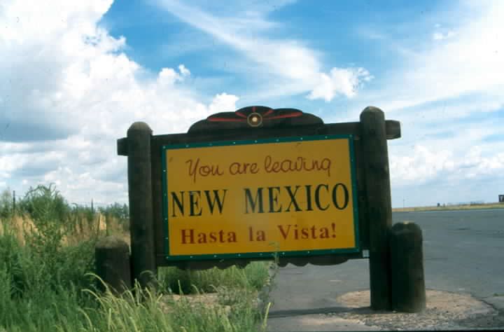 Cartel en las inmediaciones de Nuevo México, en EEUU.