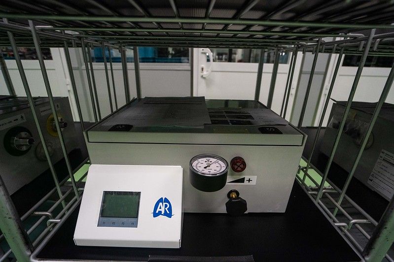 El respirador fabricado en Andalucía.