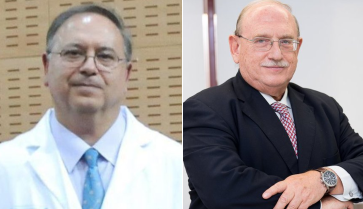 Jesús Vaquero, jefe de Neurocirugía del Puerta de Hierro y Joaquín Díaz, jefe de Cirugía General de La Paz, recientemente fallecidos.