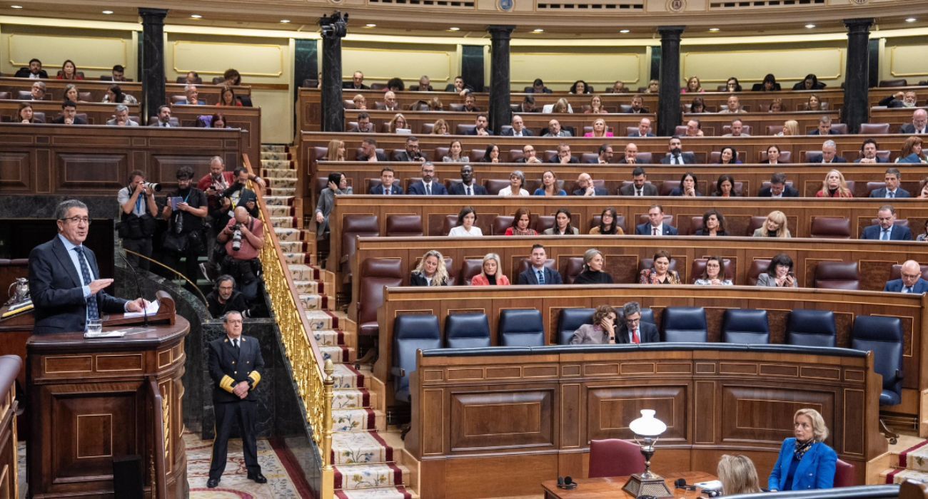 Patxi López, en el Pleno del Congreso que ha tratado la Ley de Amnistía.