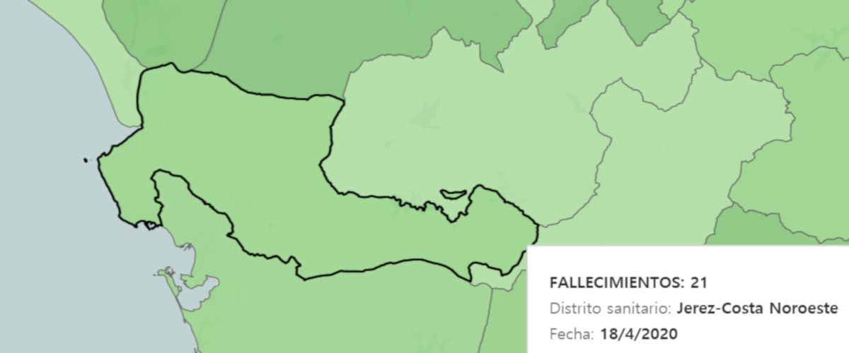 Mapa de la zona de Jerez, Rota, Chipiona y Sanlúcar.