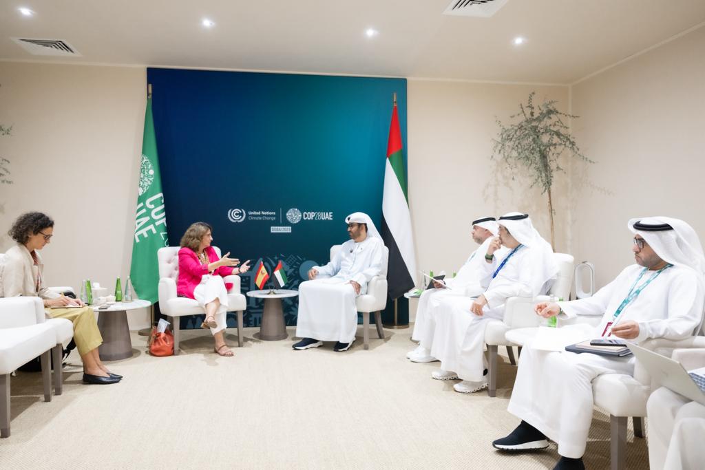 Cumbre climática COP28. Reunión de la ministra Ribera con dirigentes árabes.