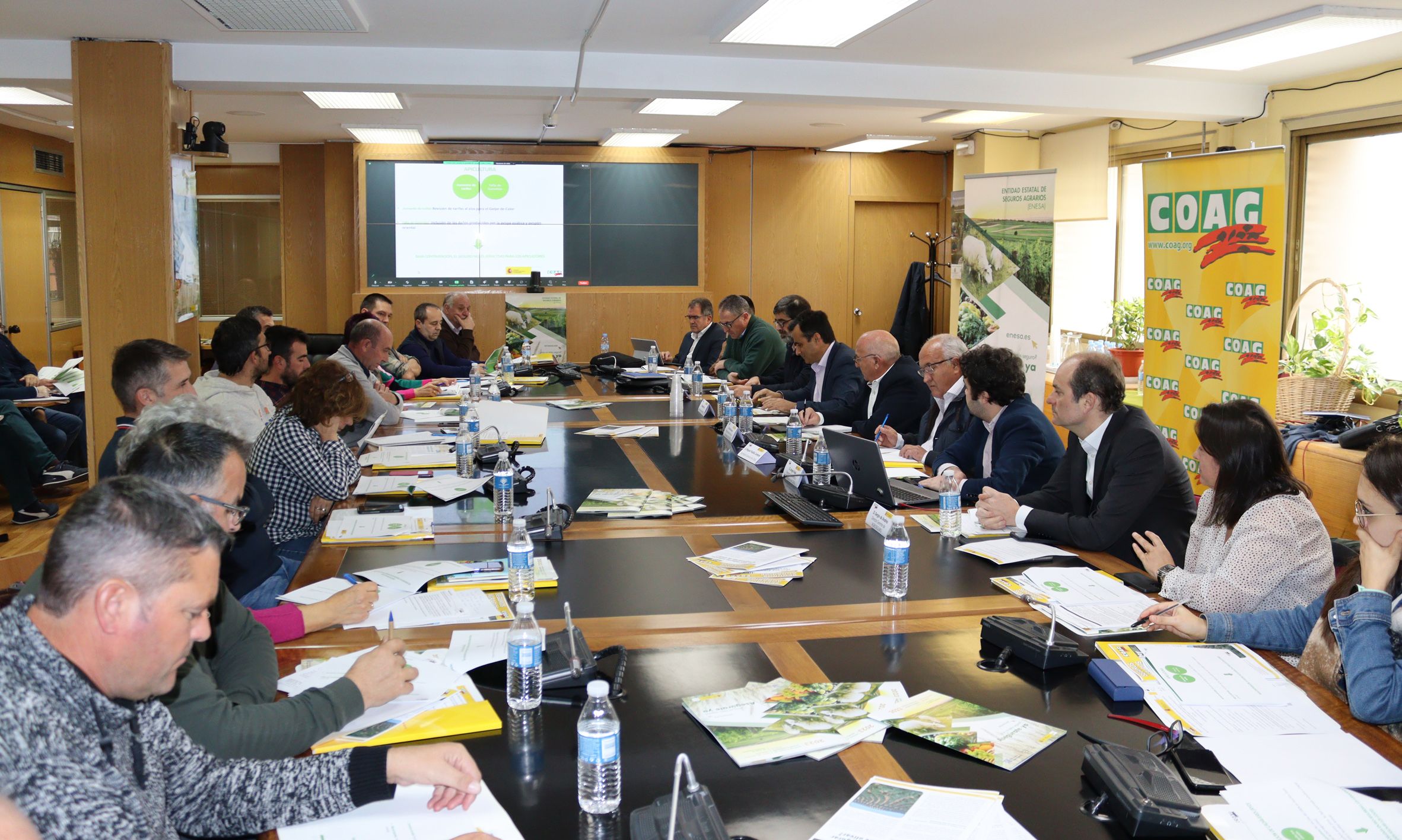 Imagen de la reunión de COAG con ENESA, Agroseguro y el Consorcio de Seguros.