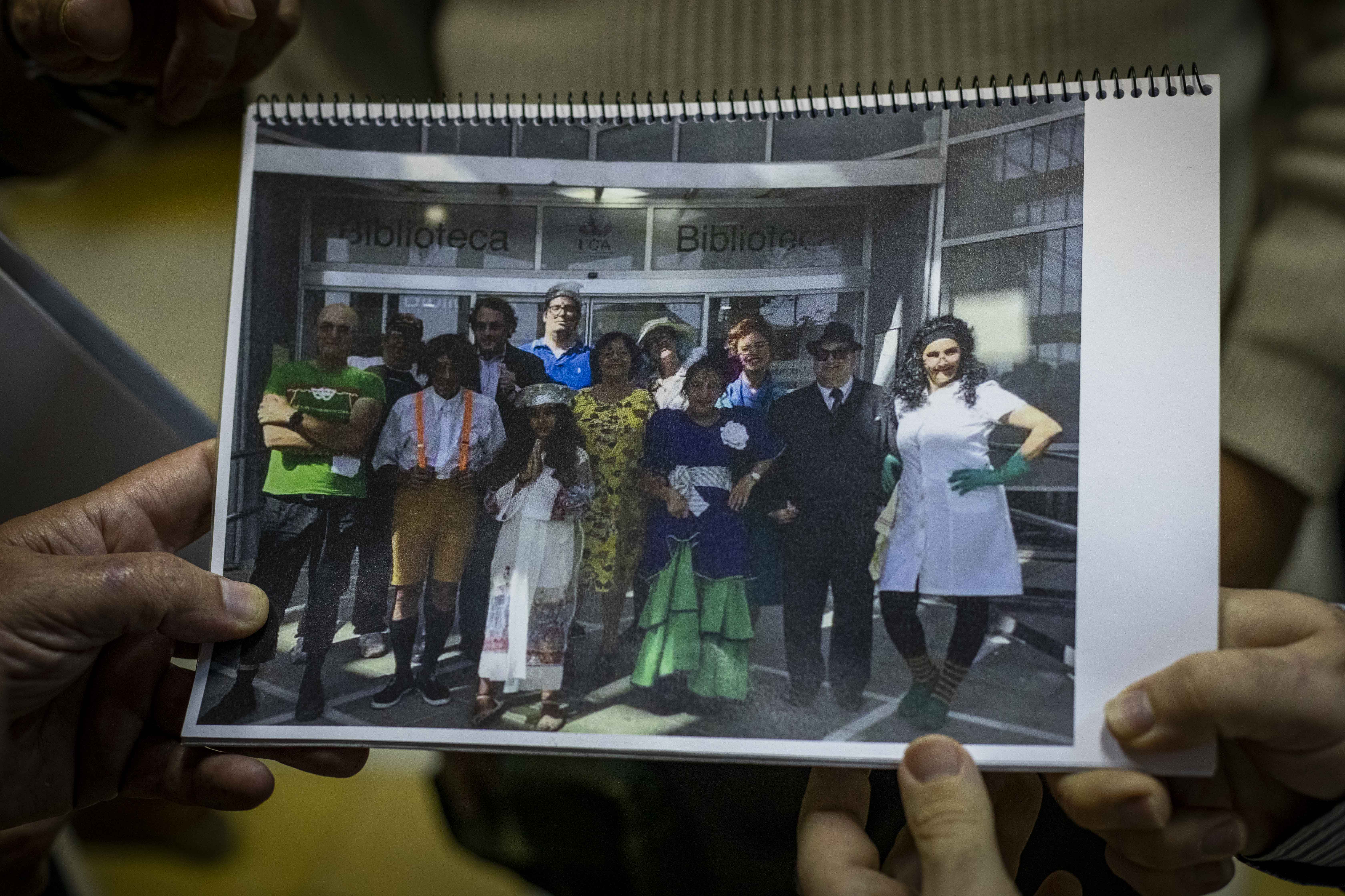 Recuerdo fotográfico de una de las primeras actuaciones en público, hace más de diez años.   GERMÁN MESA