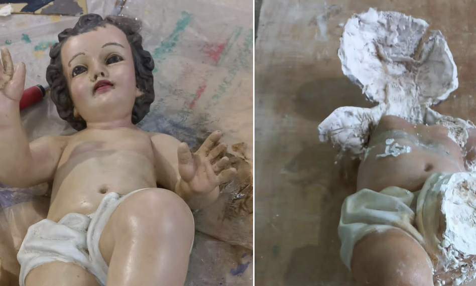 El milagro del niño Jesús del Belén Monumental de Jerez: 'renace' tras el ataque vandálico.