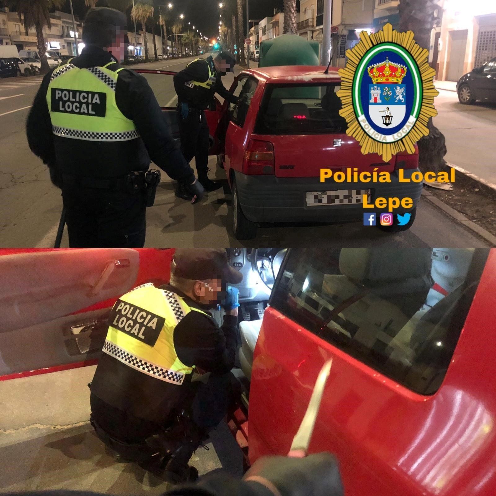 Un momento de la intervención policial.