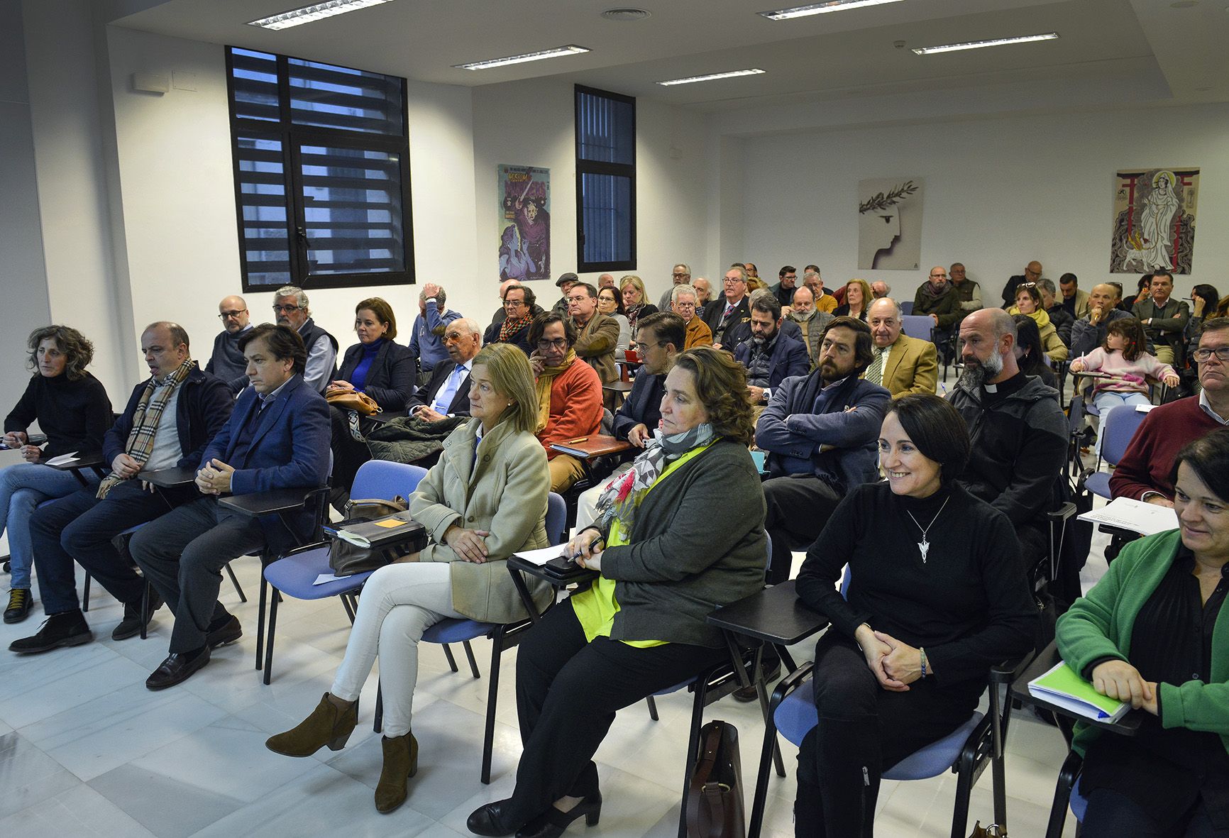 El salón de actos del Museo Arqueológico en la reunión de constitución de la Mesa del Centro Histórico.