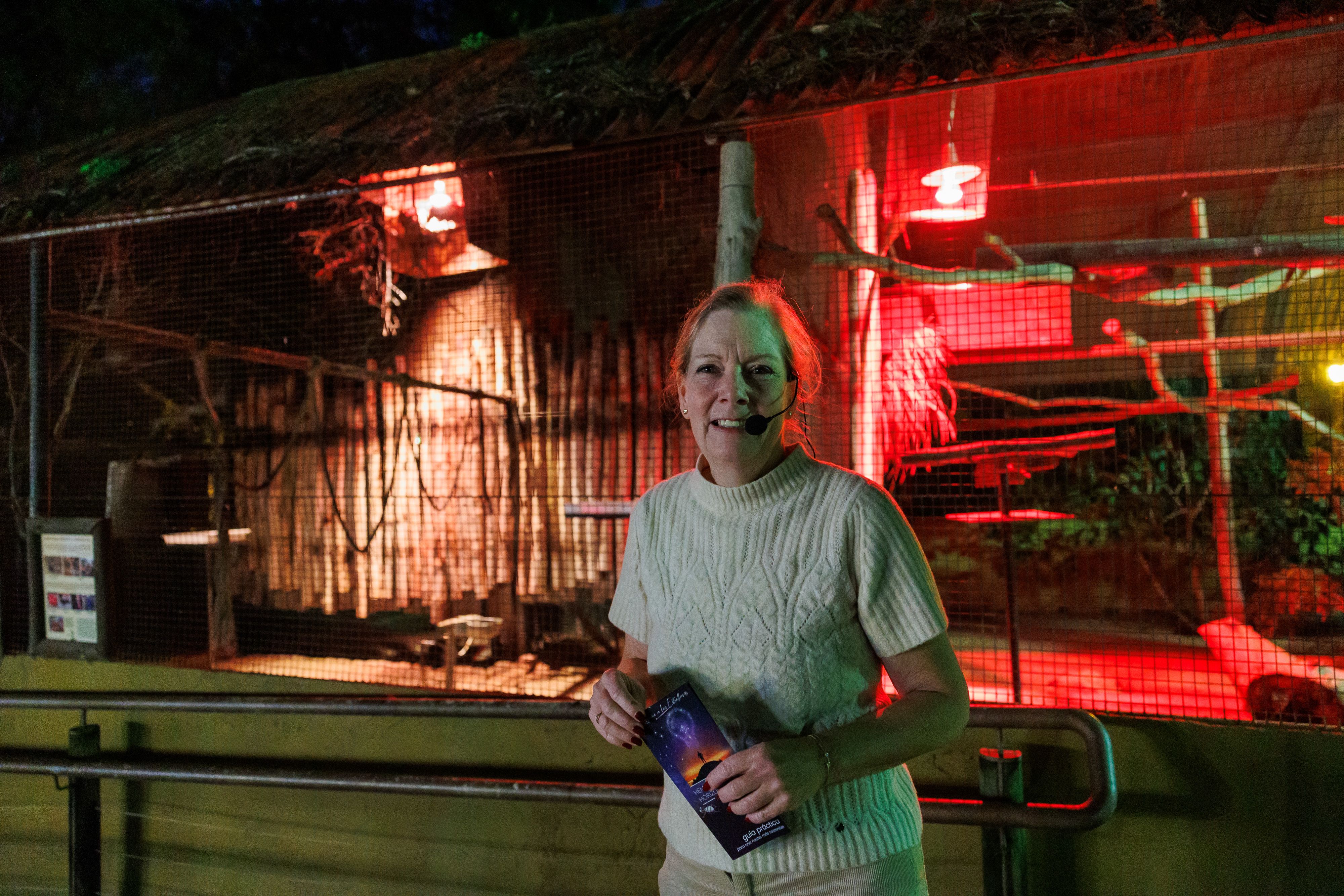 Heike Mai, coordinadora del proyecto ‘Noche Sostenible SGHN’, en el Zoo de Jerez. 