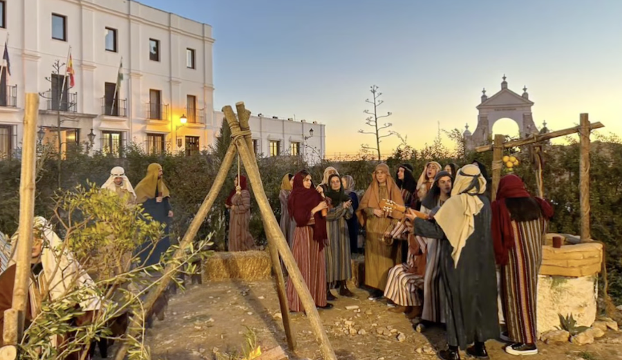 Una de las escenas en Arcos, uno de los Belenes vivientes de la Sierra de Cádiz.