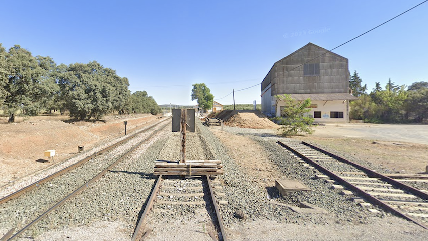 La vía del tren, cerca de Setenil.