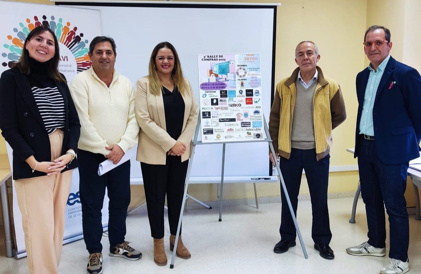 La presentación del 9º 'Rally de Compras' en Los Palacios y Villafranca.