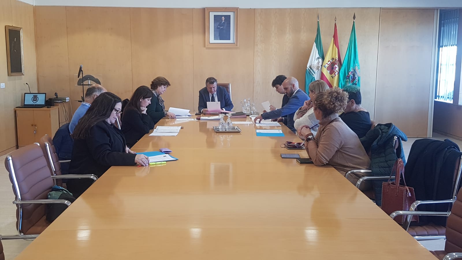 La reunión de balance de la Casa de la Provincia, en la Diputación de Sevilla.