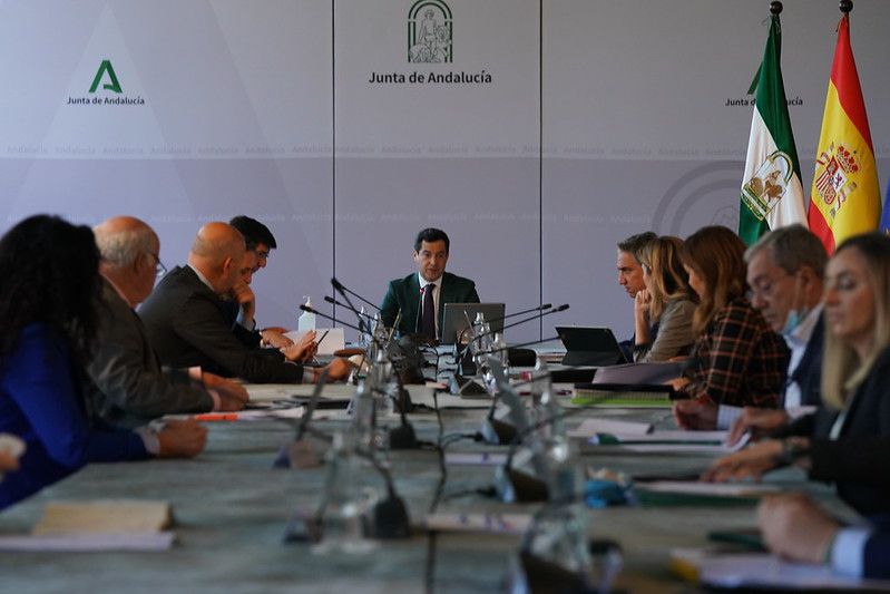 Un momento del Consejo de Gobierno celebrado este miércoles en Sevilla.
