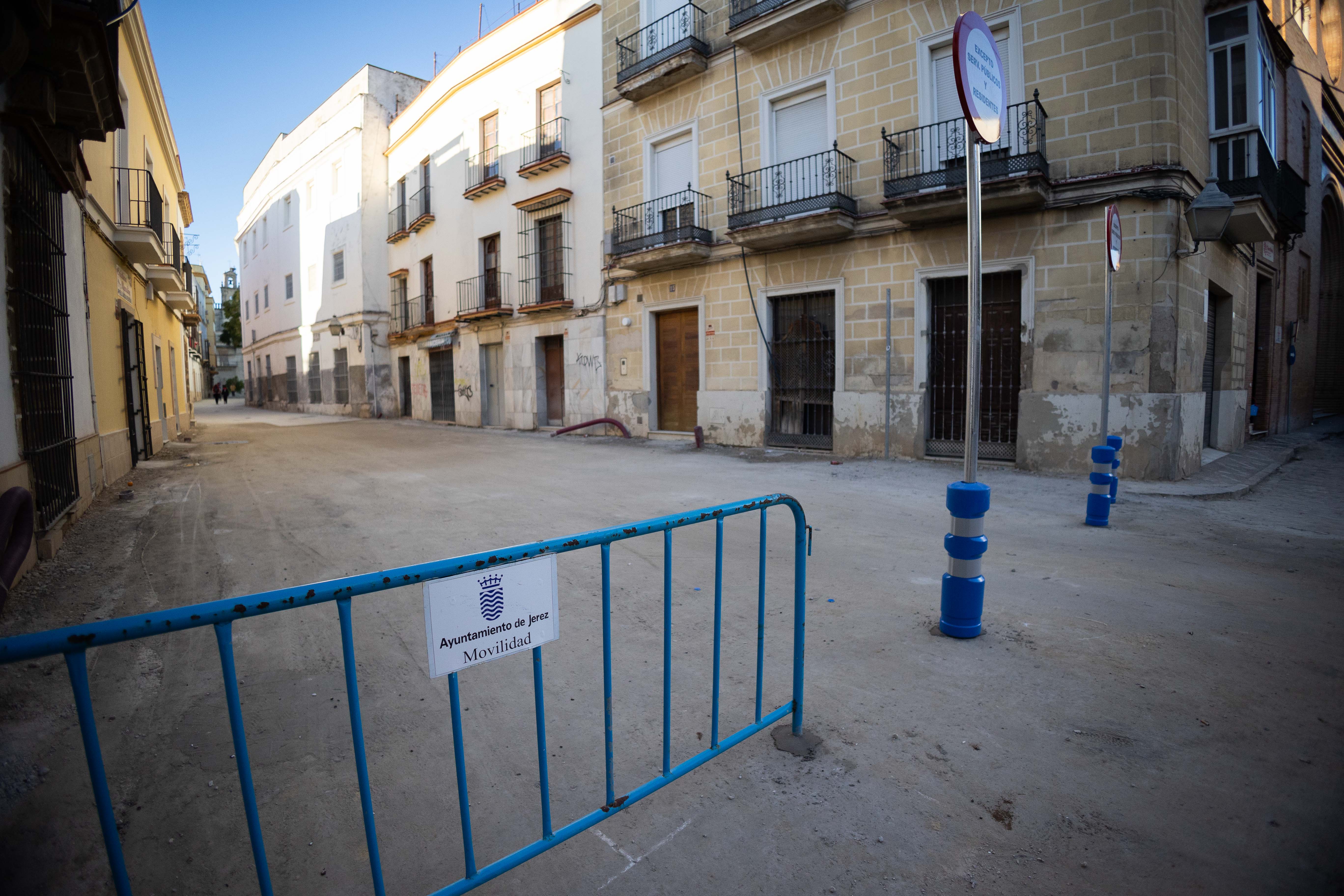 Plaza de San Juan, afectada por las obras que se llevan a cabo en Jerez.