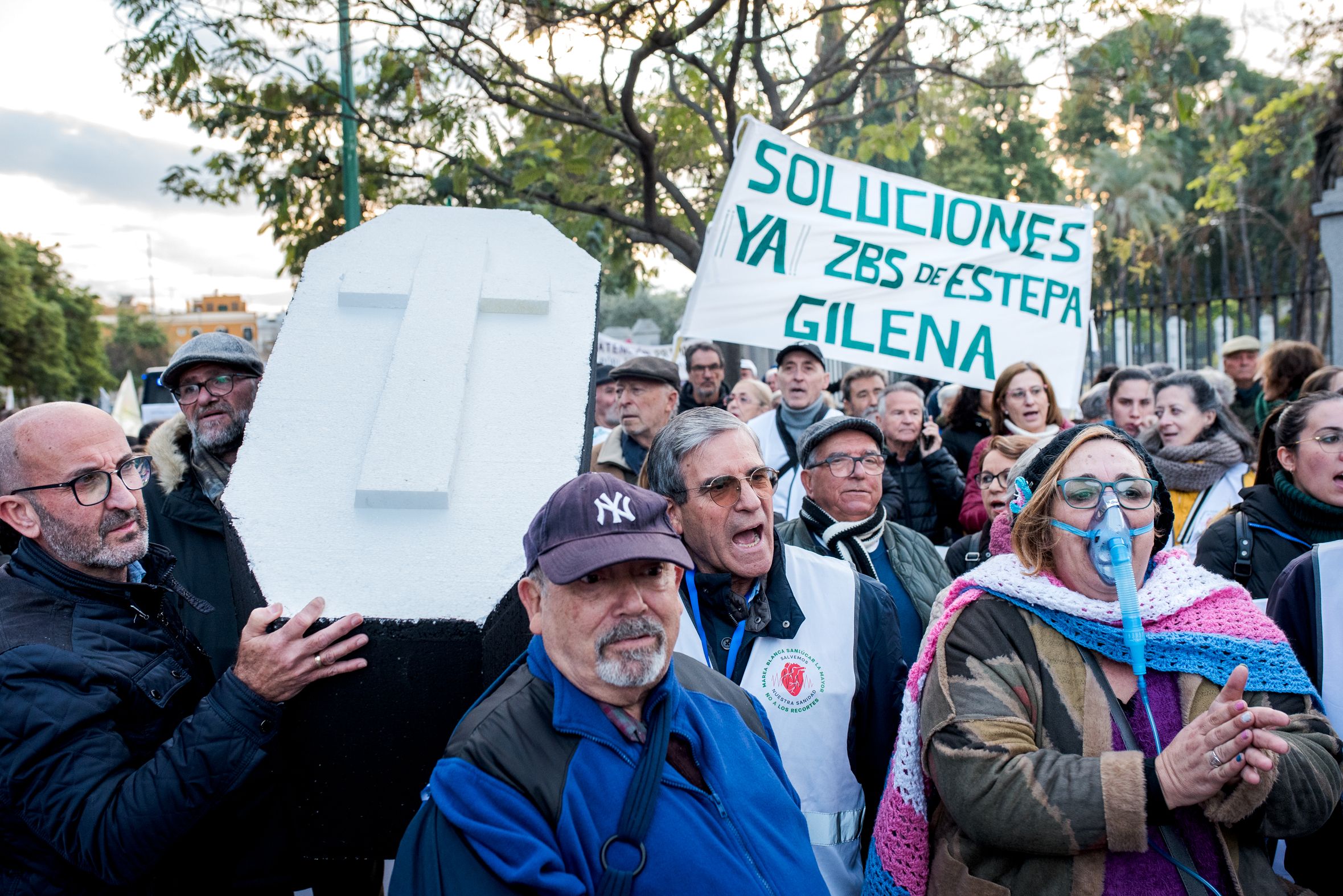 Protesta de las Mareas en el Parlamento de Andalucía.