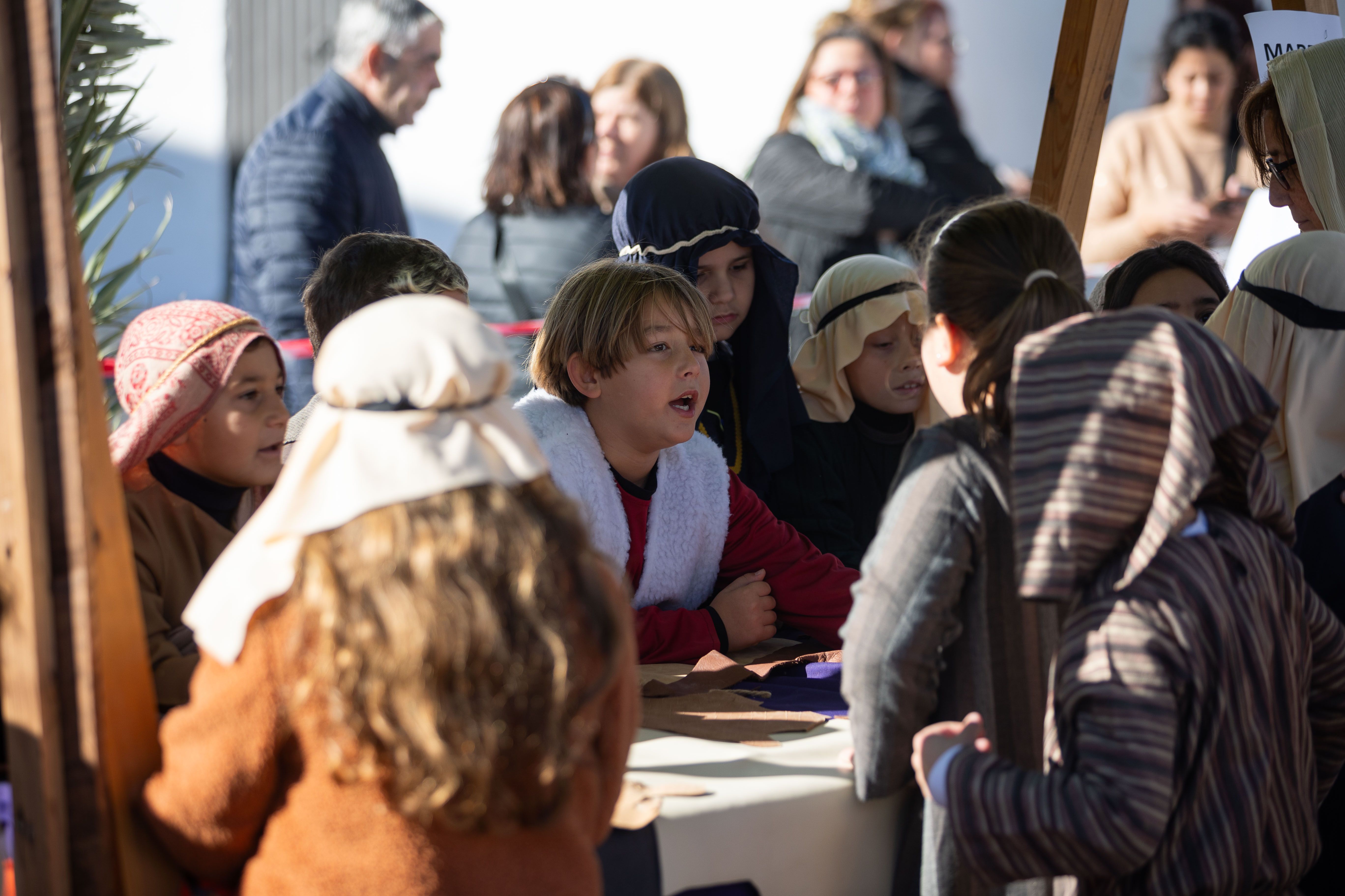 Un Belén viviente en pleno barrio de San Mateo