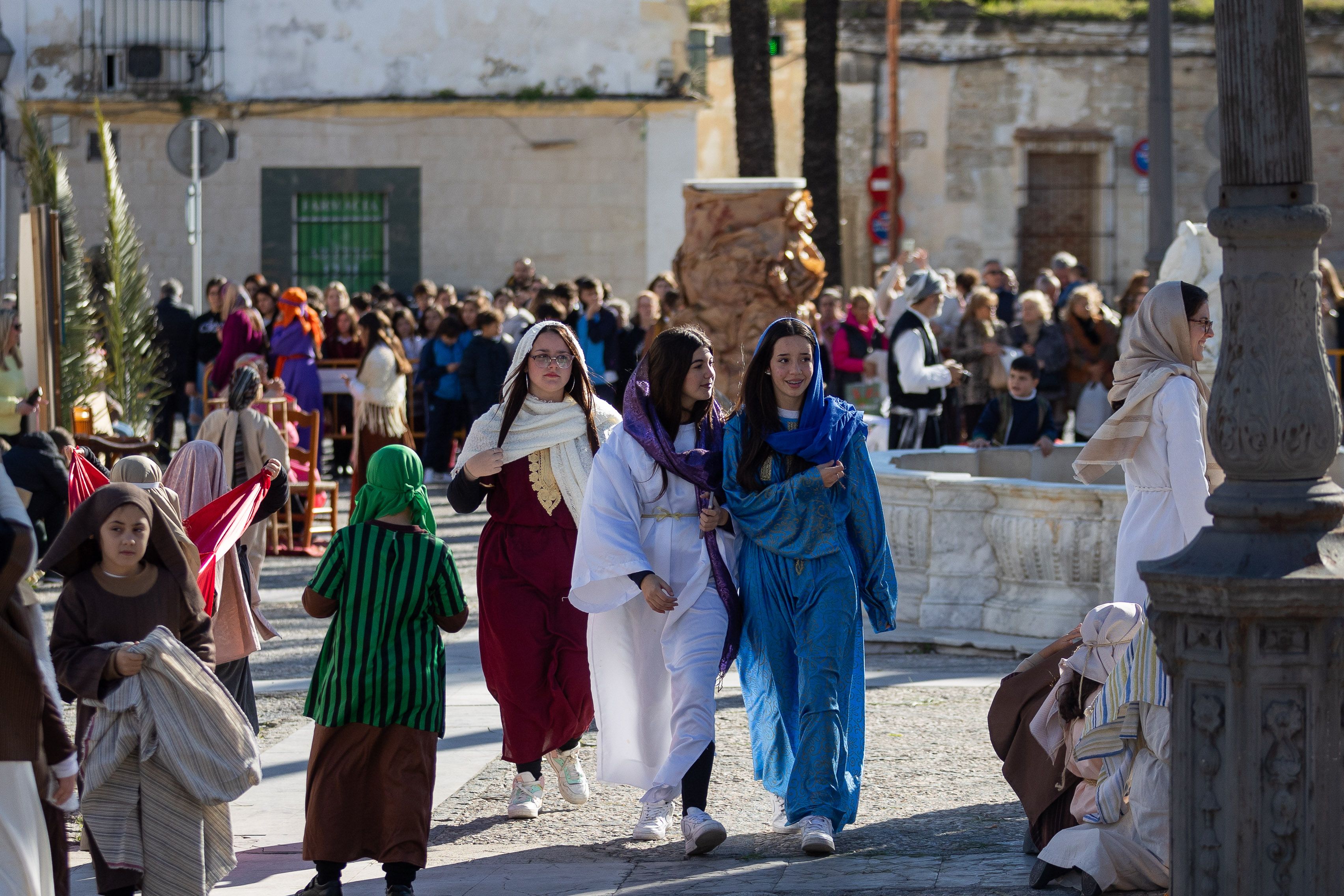 Un Belén viviente en pleno barrio de San Mateo