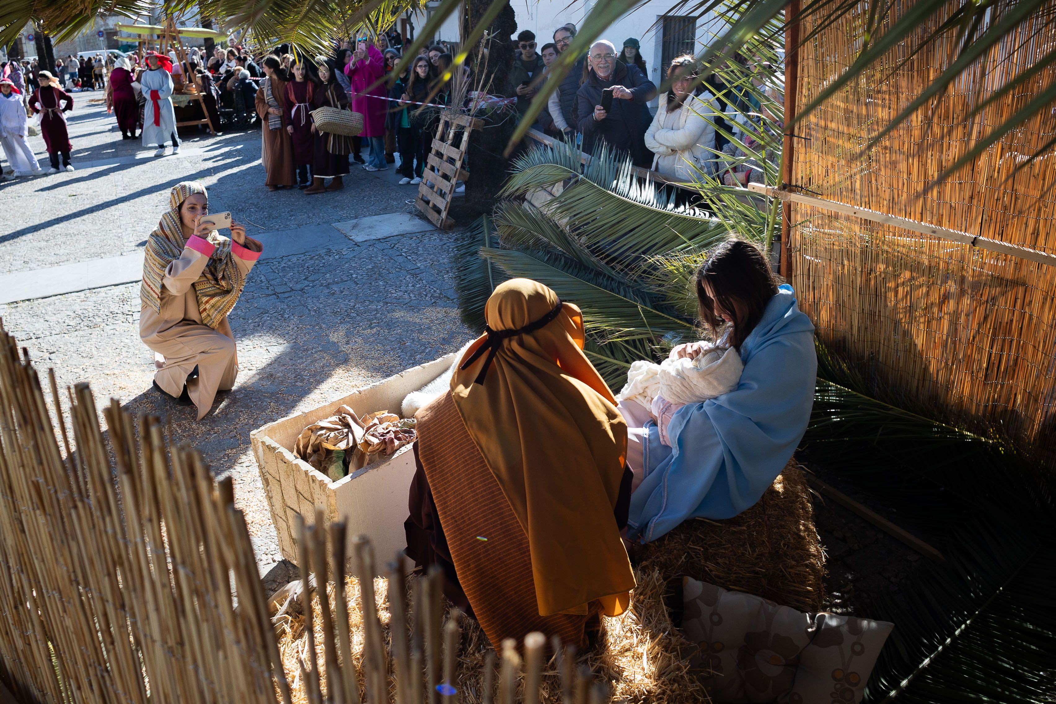 Un Belén viviente en pleno barrio de San Mateo