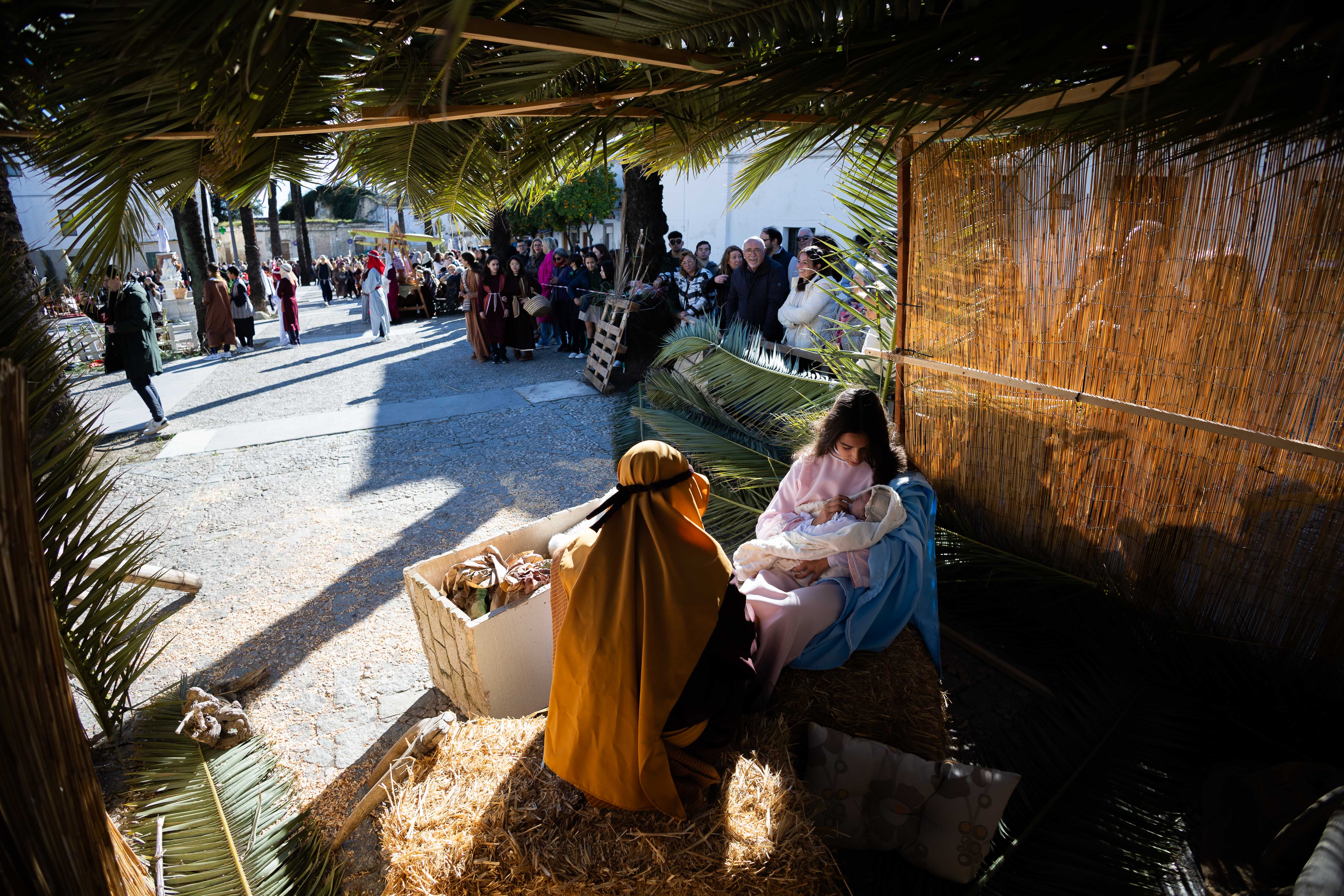 Un Belén viviente en pleno barrio de San Mateo