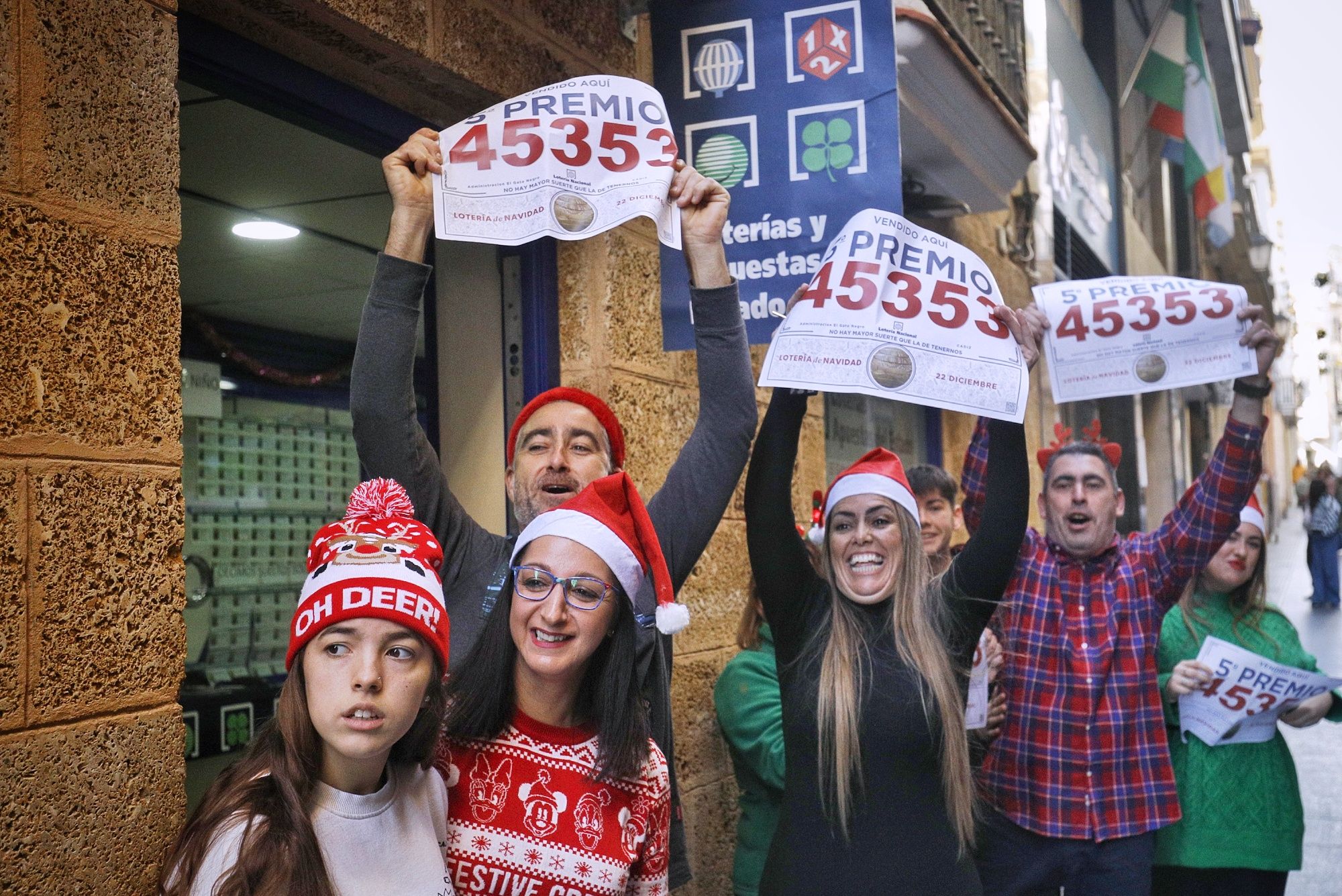 El quinto premio vendido en la administración de Lotería de José del Toro, en el centro de Cádiz.